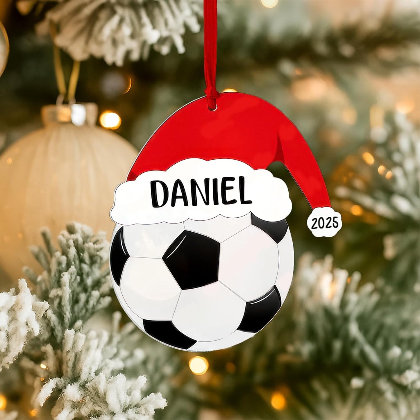 Personalized Soccer Christmas Ornament 2025, Soccer Ornaments for Christmas Tree, Team Ornament, Custom Coach Gifts, Hanging Decor, Gifts for Sports Lovers Boys, Xmas Gift 2025