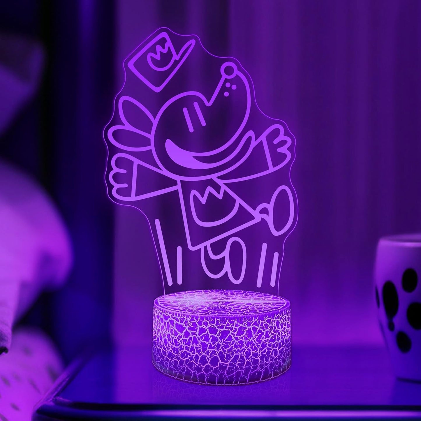 Officially Licensed Dog Man Night Light - Dog Man LED Glow Light with Removable 7 Colors Base, Kids Bedroom Decor Lamp, Night Light for Kids, Christmas Birthday Gifts for Boys & Girls