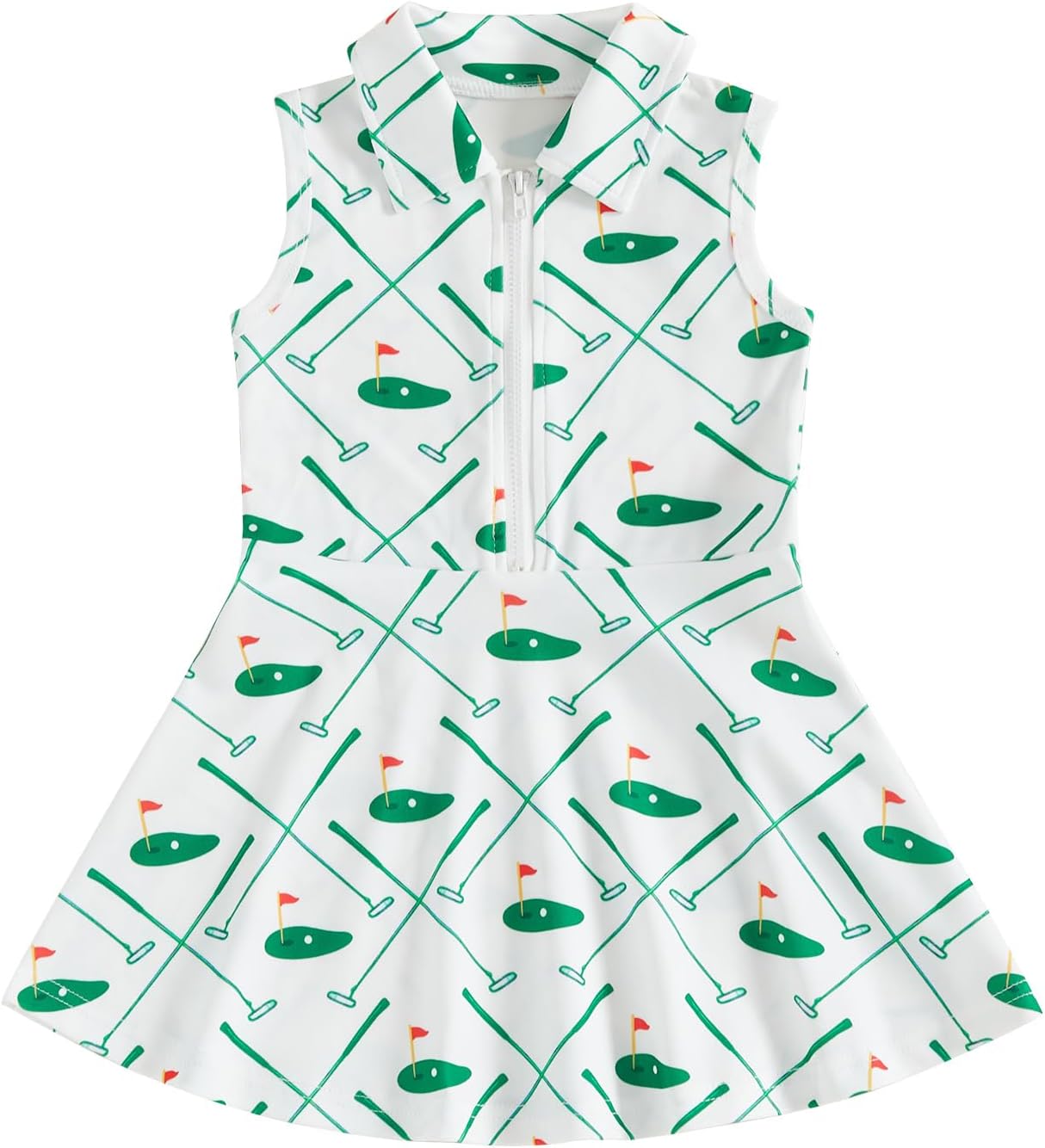 Little Girls Mardi Gras Outfit Toddler Sleeveless A Line Sun Dress Kids Zipper Party Dresses Spring Summer Clothes
