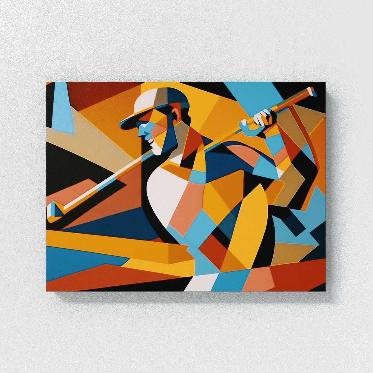 Sense Canvas Golf Modern Golfer 21 Canvas Art - Home Decor Wall Art Print Poster Painting Large 40x30 / 1.5"