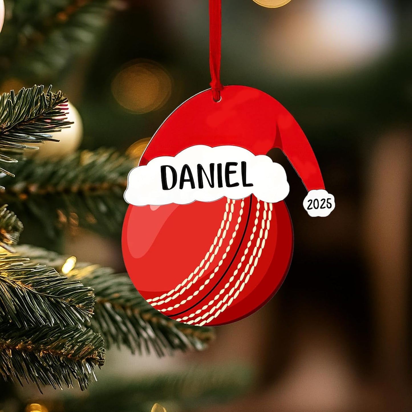 Personalized Cricket Christmas Ornaments 2025, Custom Cricket Ornament with Name, Team Ornament, Custom Coach Gifts, Christmas Tree Decorations, Gifts for Sports Lovers Boys, Xmas Gift 2025