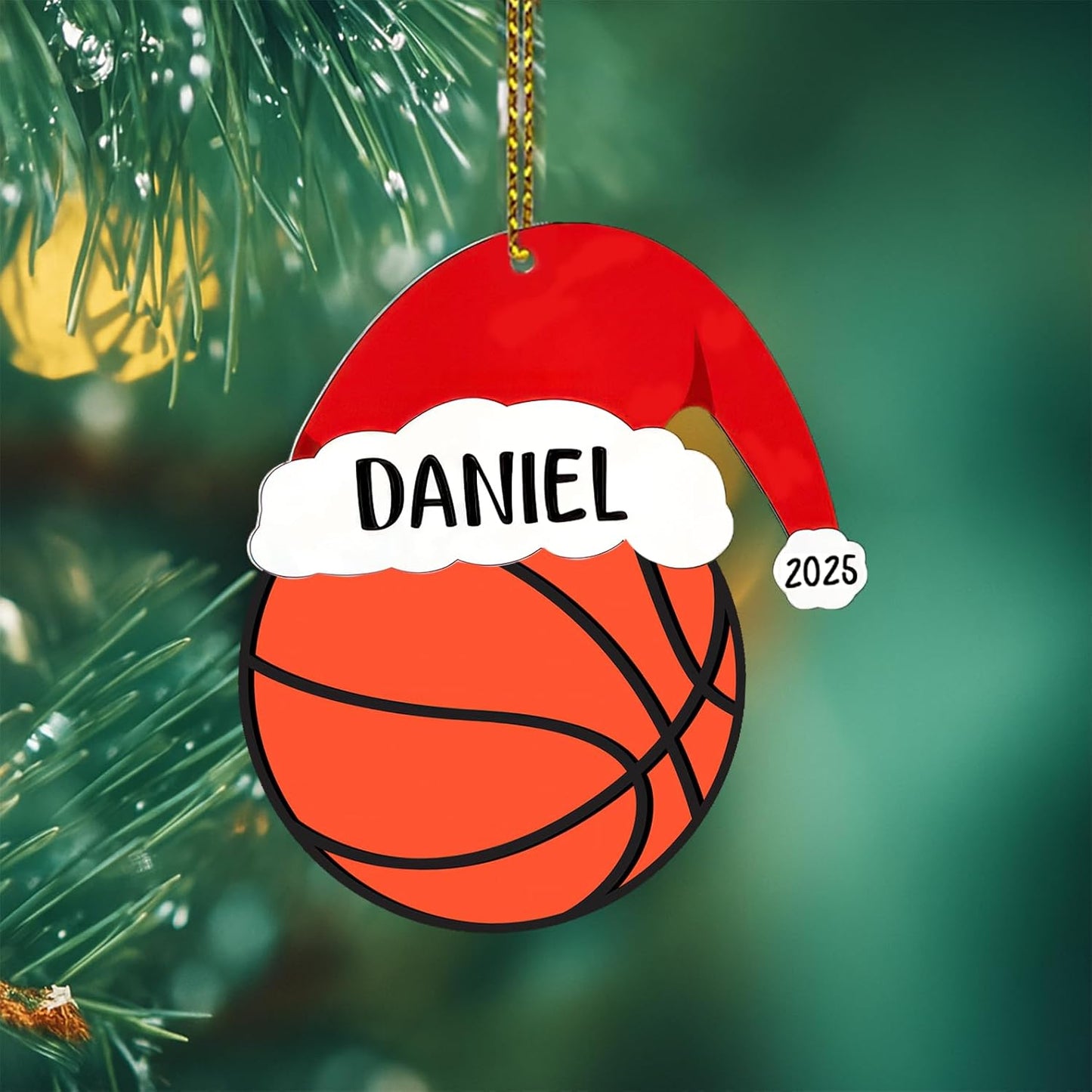 Personalized Basketball Christmas Ornament 2025, Basketball Ornaments for Christmas Tree, Team Ornament, Custom Coach Gifts, Hanging Decor, Gifts for Sports Lovers Boys, Xmas Gift 2025