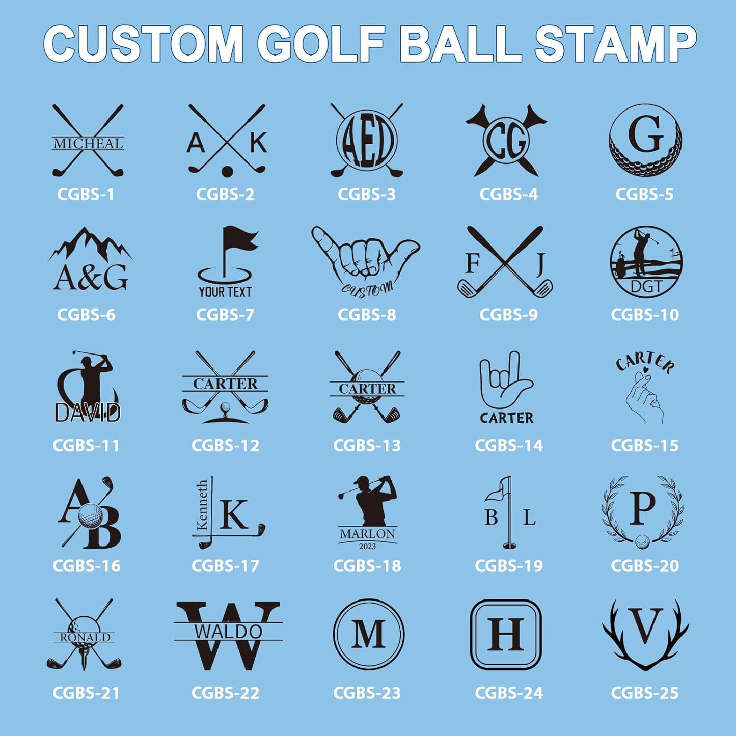 Personalized Golf Ball Stamp with Metal Case, Custom Golf Ball Stamp, Reusable Waterproof Golf Ball Marking, Gifts for Golfers, Husband, Dad, Golf Accessories Birthday
