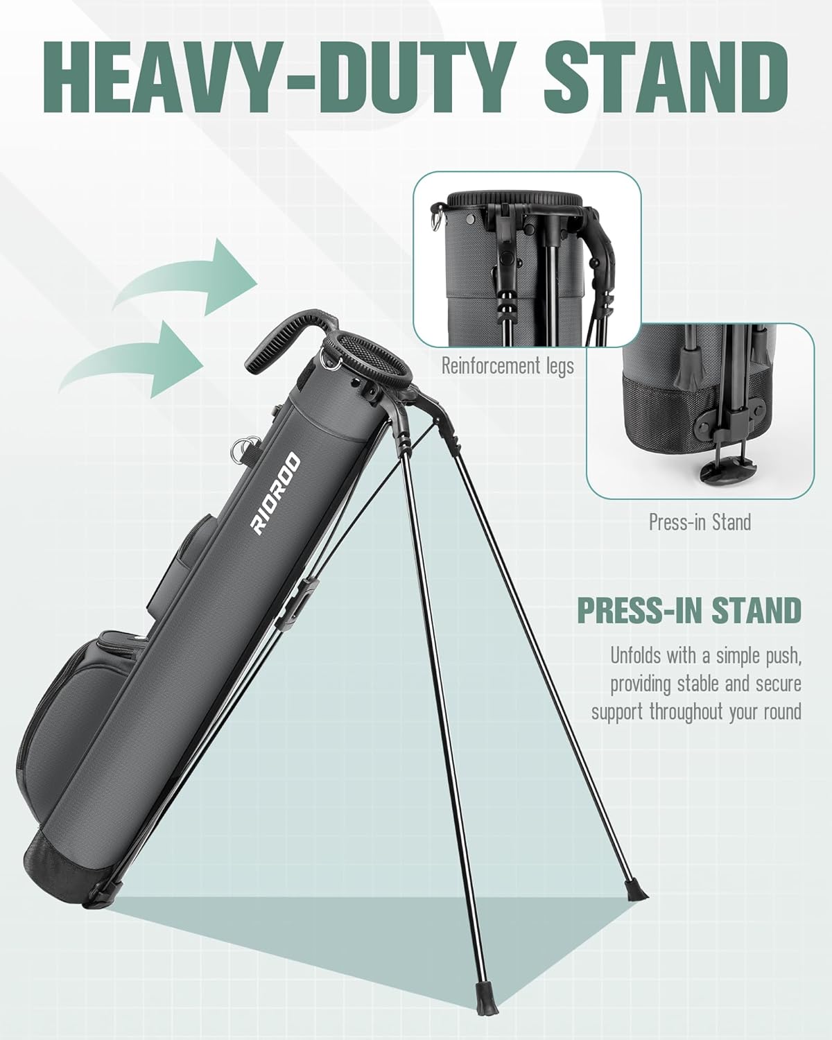 Golf Stand Bag, Lightweight Par 3 Golf Bag Holds Up to 7 Clubs with Two Way Dividers Cooler Pocket Shoulder Strap and Multiple Storage Pockets for Men and Women