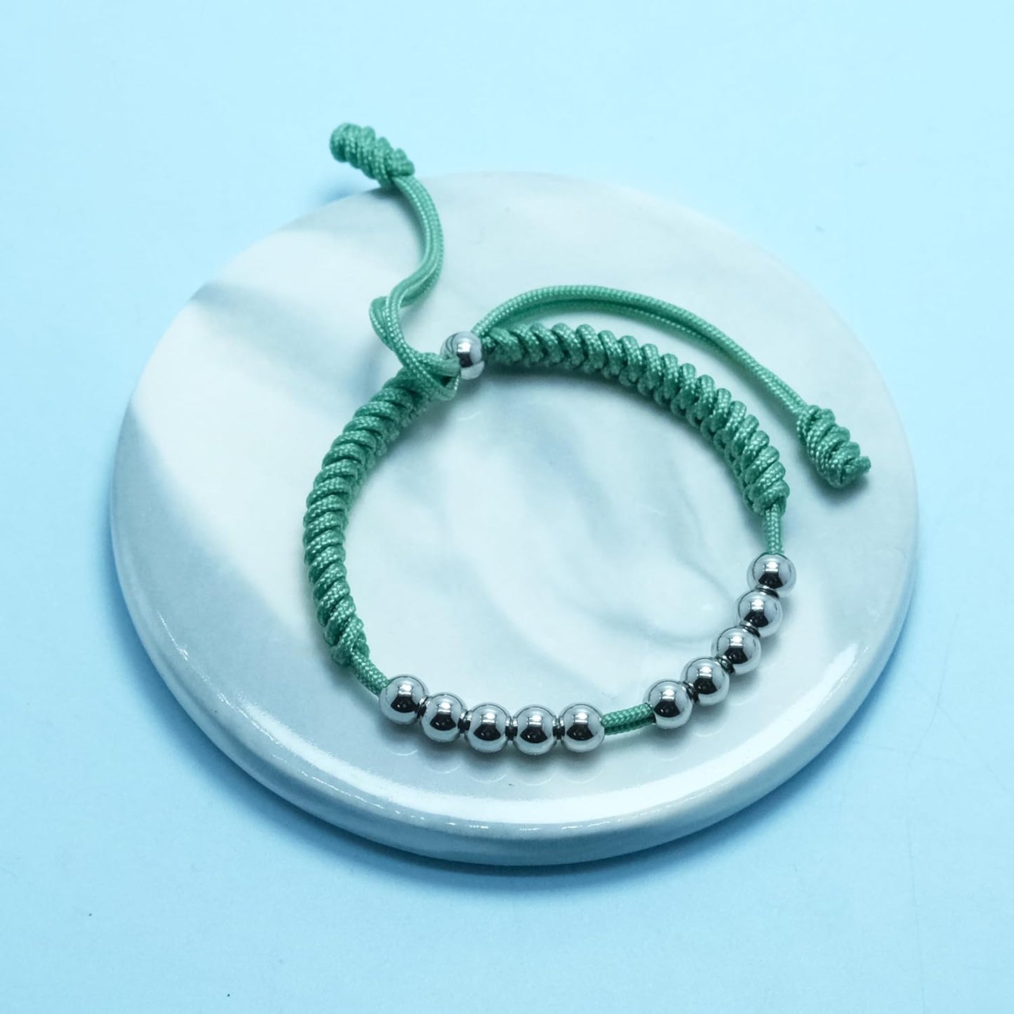 LAMIBEE Premium Golf Stainless Steel 10 Bead Score Counter Bracelet, Golf Stroke Count Bracelet, Resizable Easy Adjust Golf Round Scoring Tracker, Durable Stylish Golf Accessory