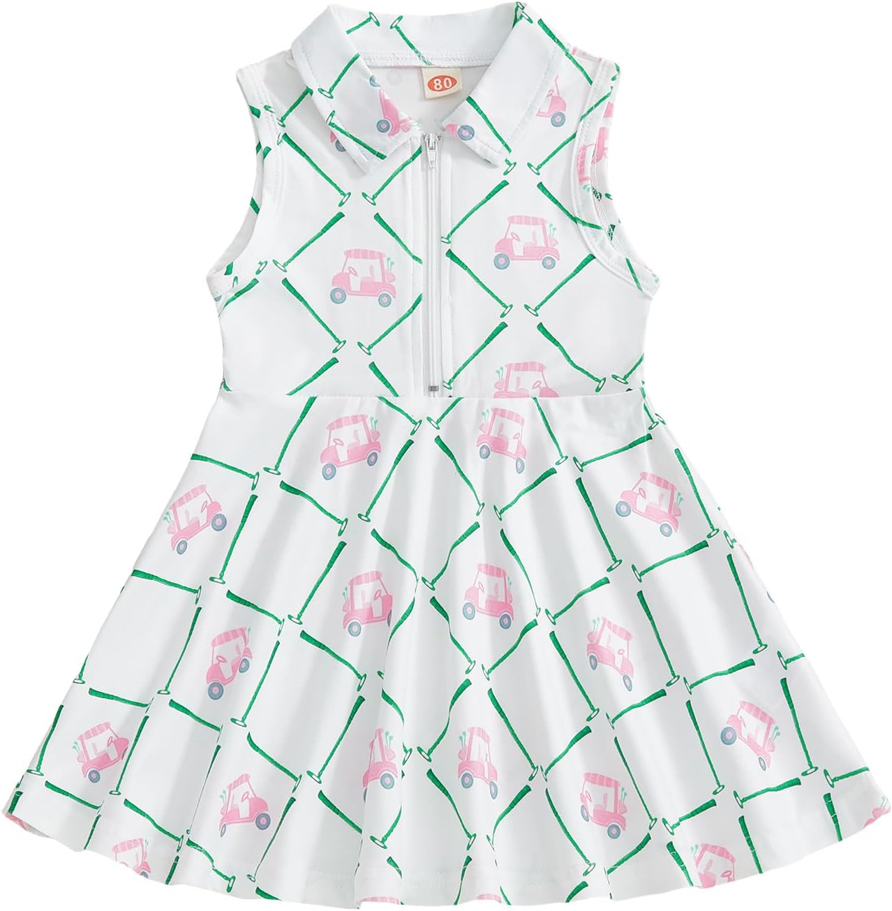 Little Girls Mardi Gras Outfit Toddler Sleeveless A Line Sun Dress Kids Zipper Party Dresses Spring Summer Clothes