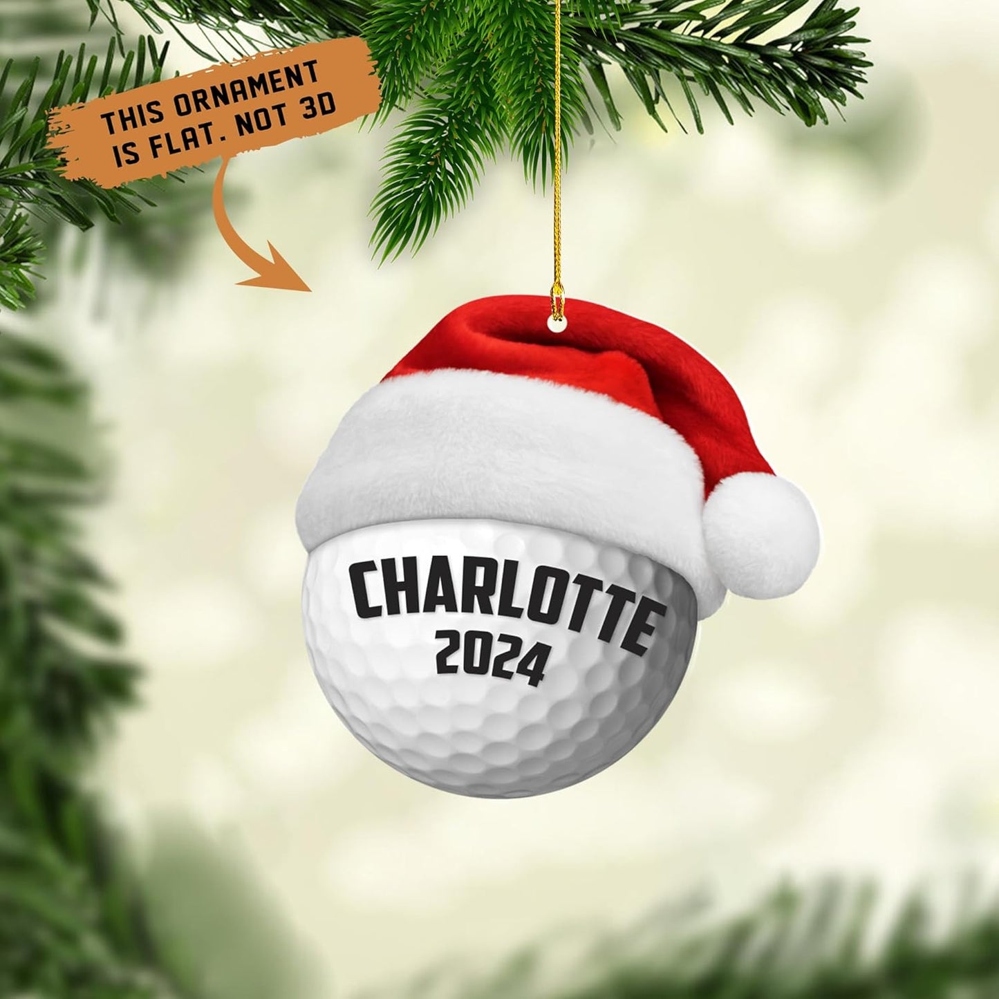 Personalized Golf Ornaments for Christmas Tree 2025 Custom Golf Christmas Ornament Golfing Bag Ornament Sports Golf Cart Ornaments Gift for Golfer Bag Golfing Lovers Hanging Decoration (G29)