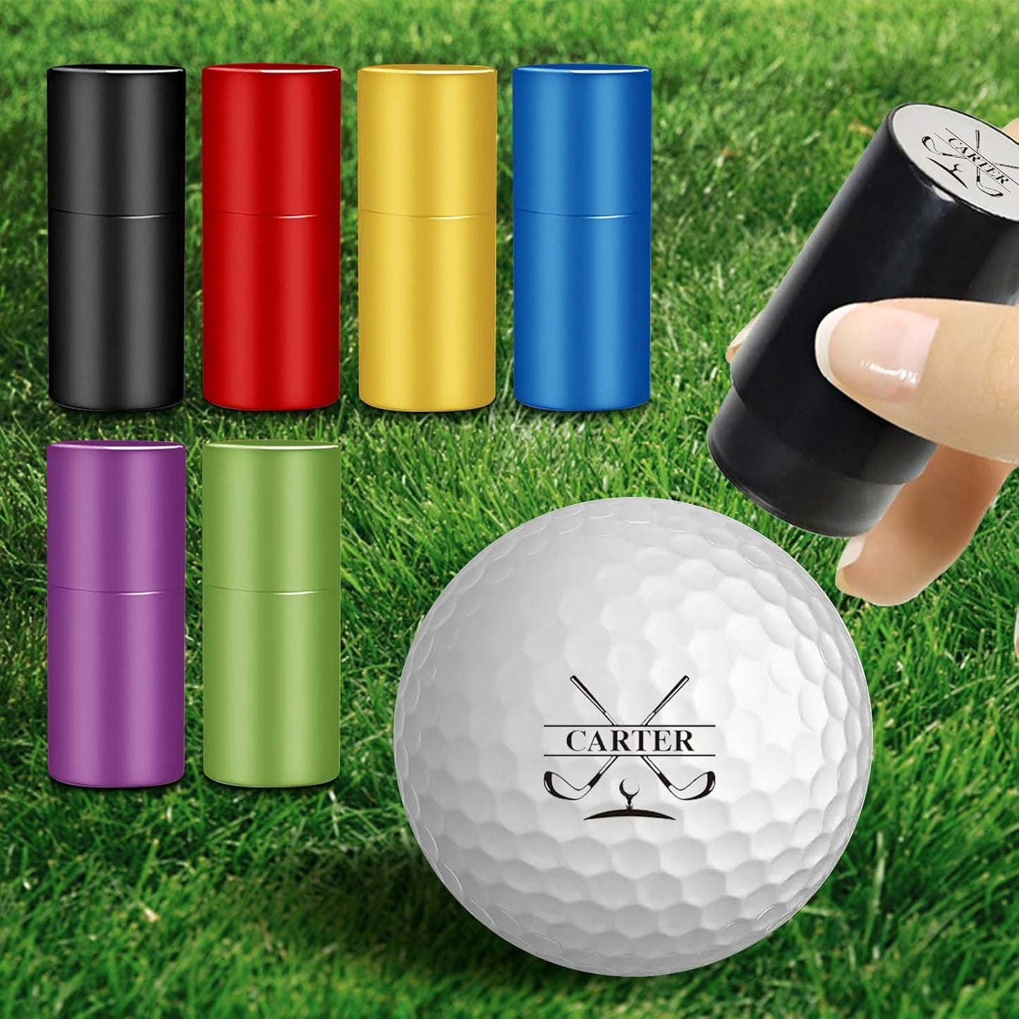 Custom Golf Stamps - Personalized Golf Stamps with Name, Initials or Logo, Waterproof Refillable Ink, Golf Accessories Gifts for Men, Dad, Golfer