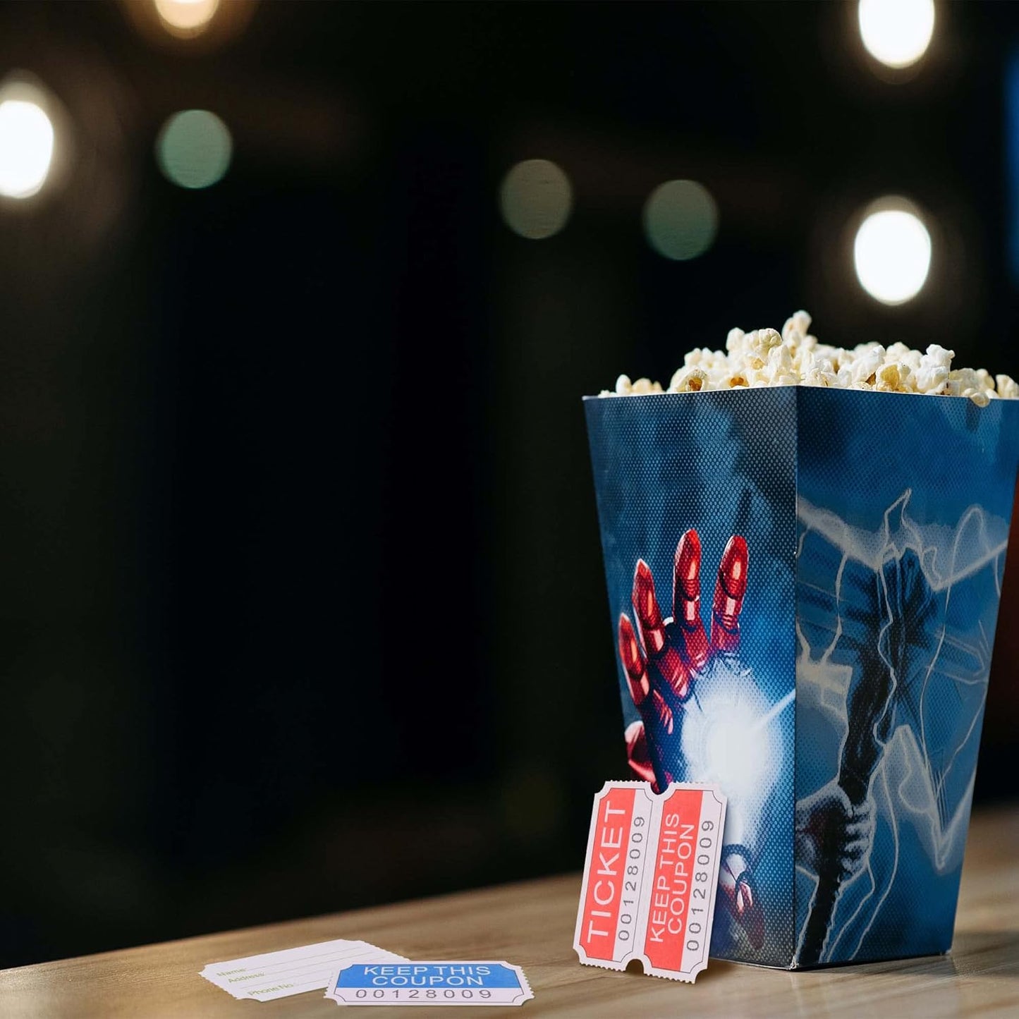 ESSENTIAL 1000 Blue Double RaffleTickets Roll, Raffle Tickets Printable for Leisure, Movie Watching, Entertainment