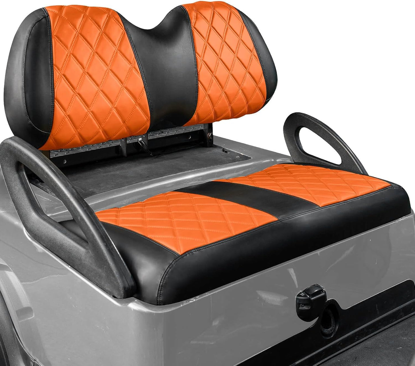 NOKINS Golf Cart Diamond Seat Covers Kit, Fit for Club Car Precedent OEM Standard Front Seat Cushion, Golf Cart Vinyl Seat Cover, No Nails Required
