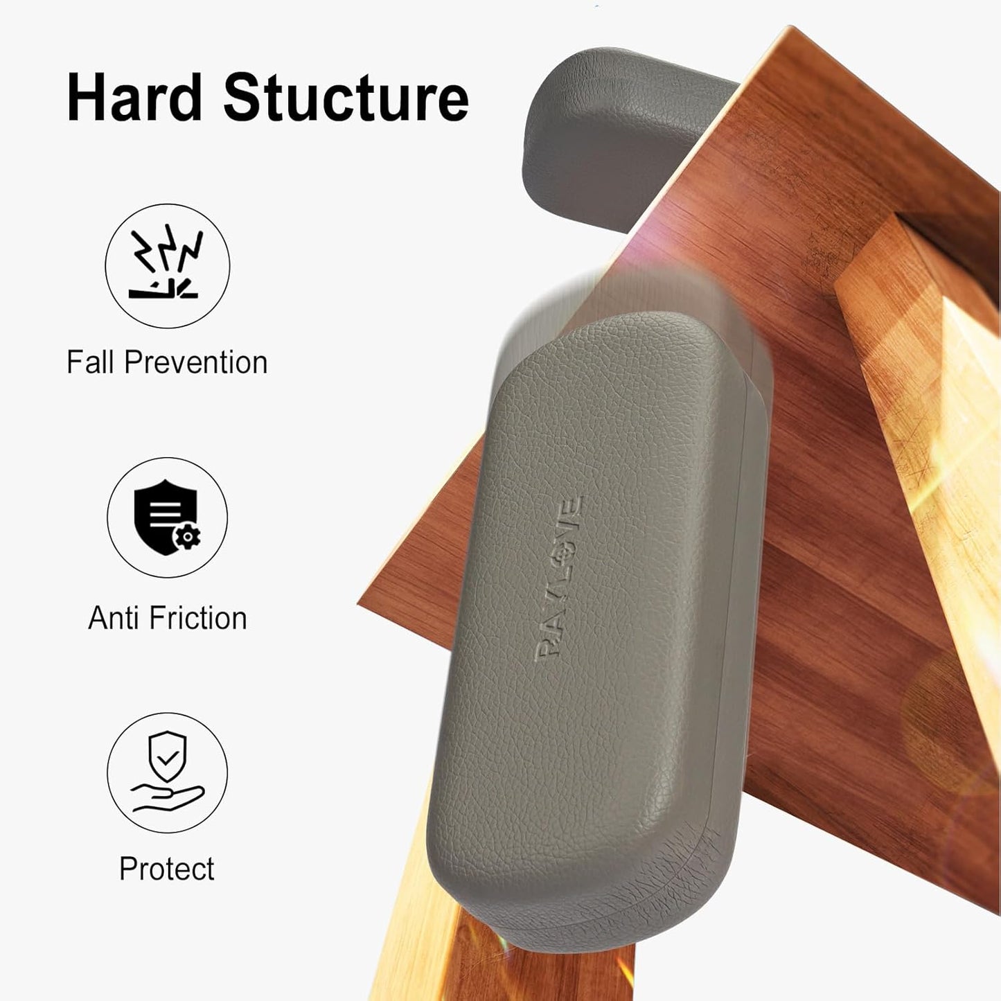 RayLove Glasses Case Hard Shell Eyeglass Case with Cleaning Cloth, PU Leather Protective Eye Glass Cases Fits Most Sunglasses