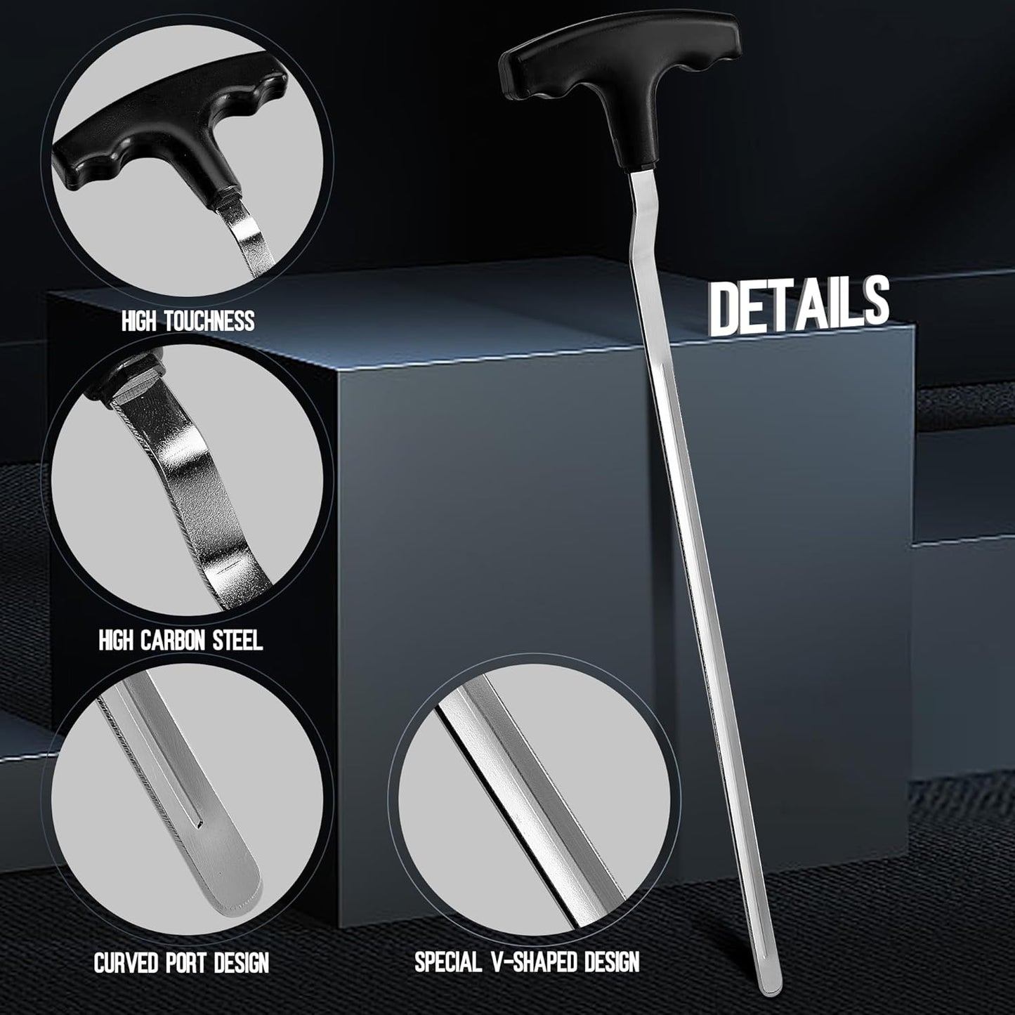 RunNico 12.5'' V-Shaped Golf Grip Removal Tool,Grip Remover Saver Gripping Kit,Golf Grip Tool,Standard Length Swinging Grips Golf Grip Remover Kit