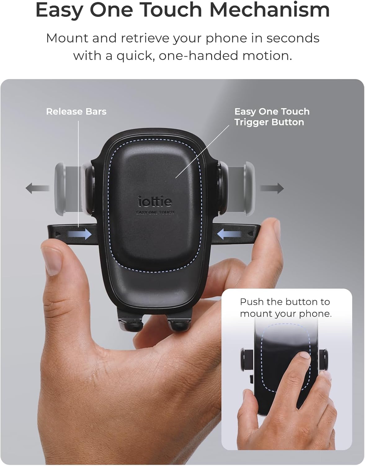 iOttie Easy One Touch Advanced CD Slot Car Phone Mount - Universal Cell Phone Holder for iPhone, Google, Samsung, LG, Moto and All Other Smartphones
