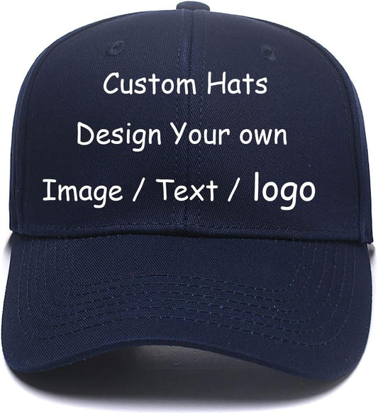 Custom Hats Design Your Own Logo Adjustable Baseball Caps for Running Workouts Personalized Dad Hats Fashion Sports Cap