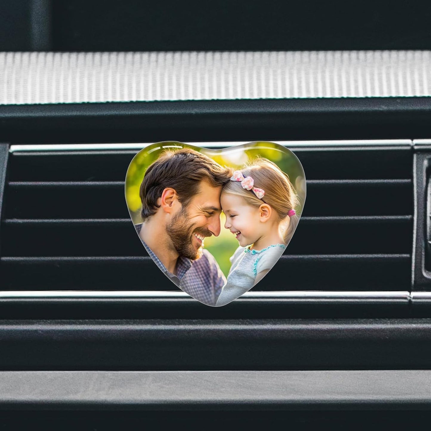 Custom Car Air Vent Clip Personalized Crystal Car Vent Air Freshener Customized Air Purifier Scented Crystal Clip (Heart)