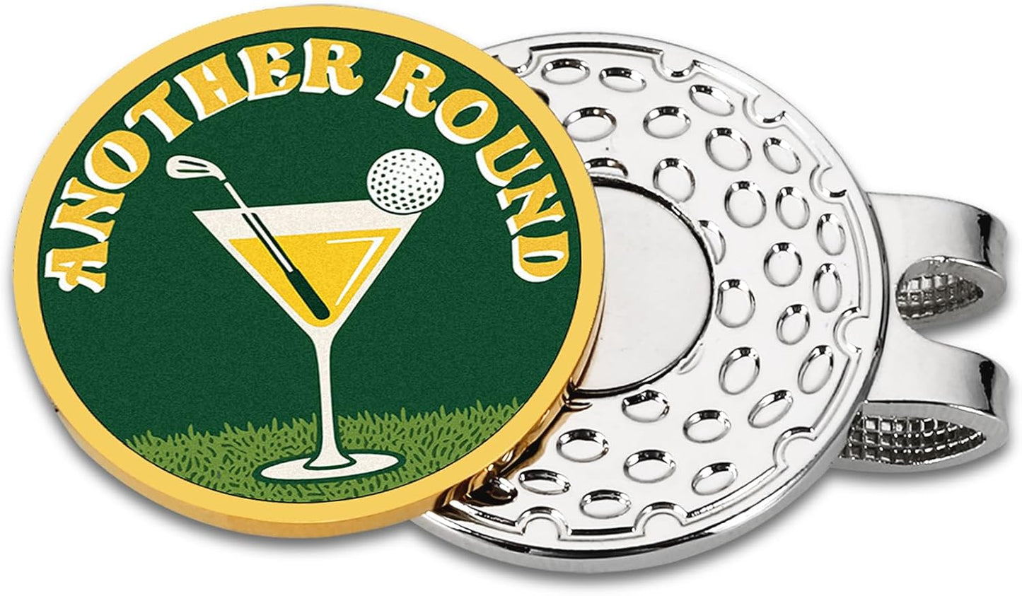 Funny Golf Ball Marker with Magnetic Hat Clip,Golf Ball Marker Hat Clip for Men Women, Golf Gifts for Men Women,Golf Accessories for Golf Lovers,Golf Gifts for Friends Coach Dad Father Boss Christmas