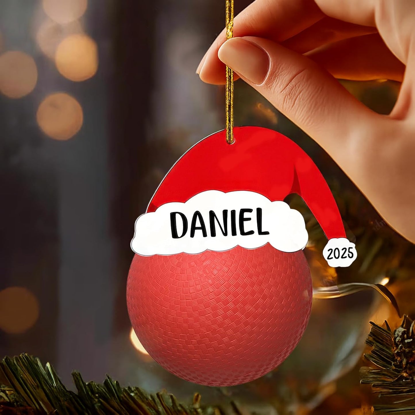Personalized Dodgeball Balls Christmas Ornament 2025, Custom Dodgeball Ornaments with Name, Team Ornament, Custom Coach Gifts, Christmas Tree Decor, Gifts for Sports Lovers Boys, Xmas Gift 2025