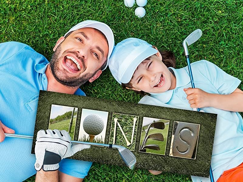 Block Mount - Personalized Golf Name Art - Perfect and unique customized gift for the golfer or golf enthusiast