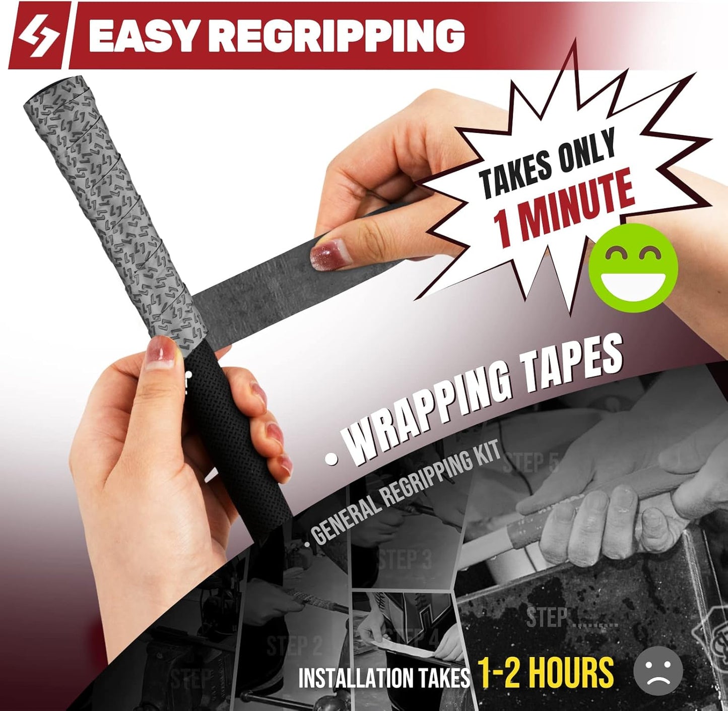 SAPLIZE Golf Grip Wrapping Tapes, 3 Or 15 Pack Tacky PU Overgrip Tapes, New Regripping Solution for Golf Club Grips