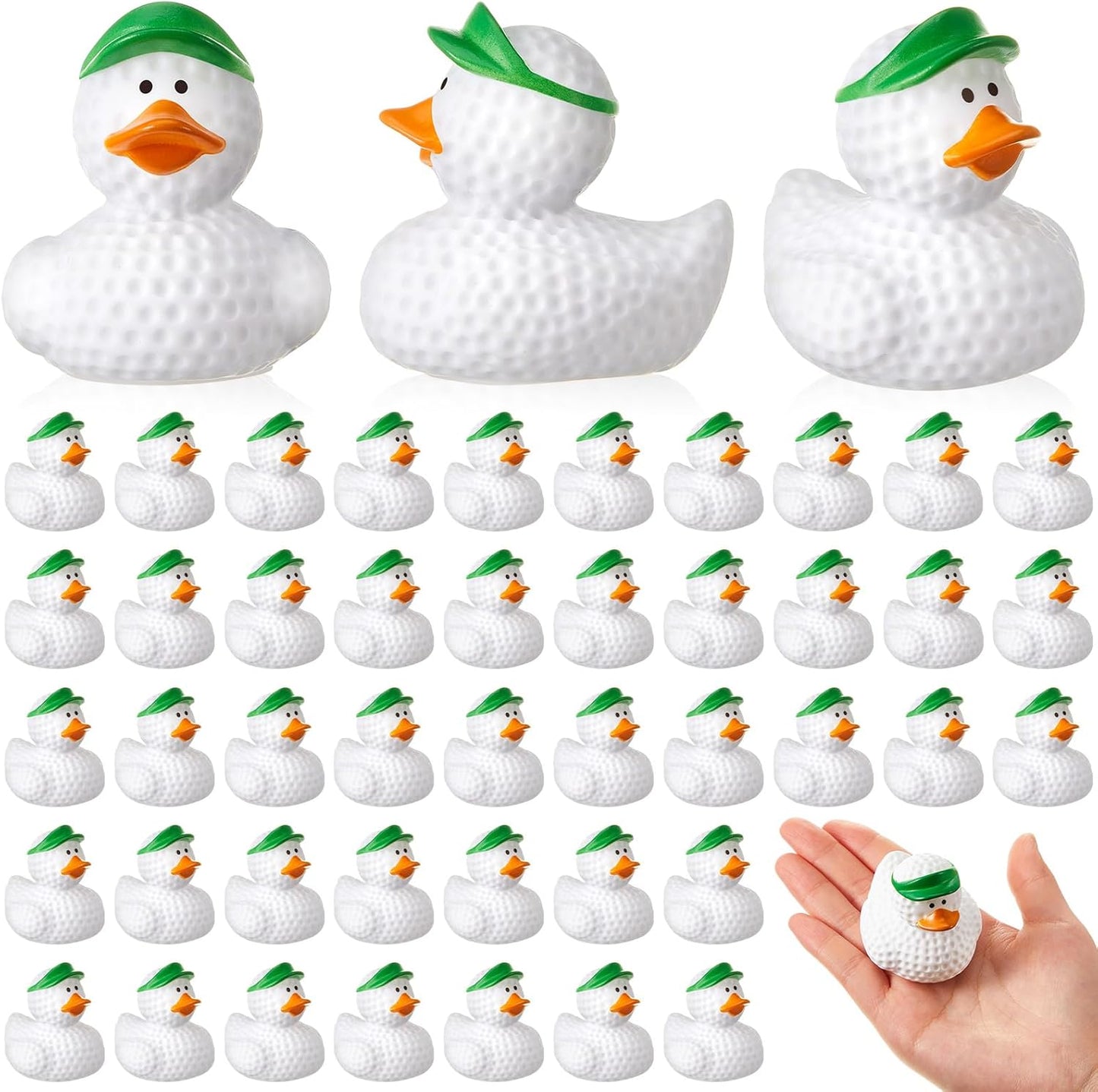 Deekin Rubber Duck 2 Inch Bulk Sport Party Favors for Team Events Game Day Decorations Birthday Party Decorations Club Player Gift(100 Pcs,Golf)