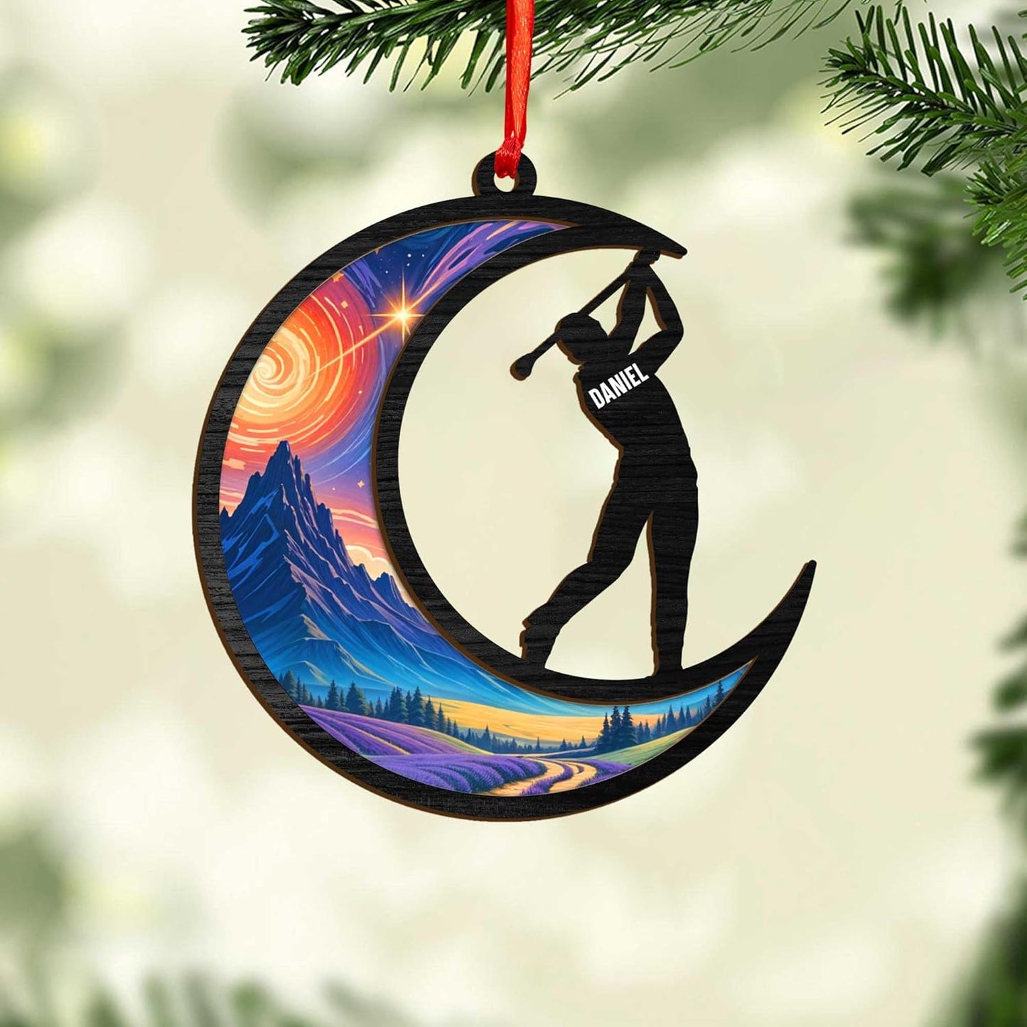 Personalized Golf Ornaments for Christmas Tree 2025 Custom Golf Christmas Ornament Golfing Bag Ornament Sports Golf Cart Ornaments Gift for Golfer Bag Golfing Lovers Hanging Decoration (G30)