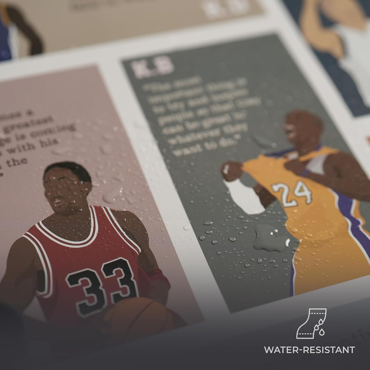LOLUIS Motivational Basketball Superstar Hand-Drawn Artwork Sport Quote Wall Art Decorations (Unframed 8"x10", Basketball Inspirational)