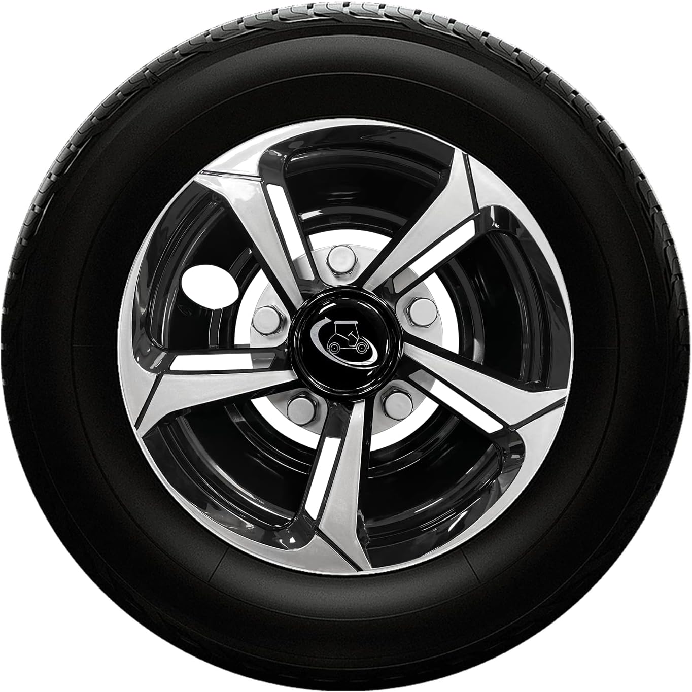 Golf Cart Wheel Covers Hub Caps for EZGO, Club Car, Yamaha Most Golf Carts- 8 Inch Set of 4, Golf Cart Hub Cap