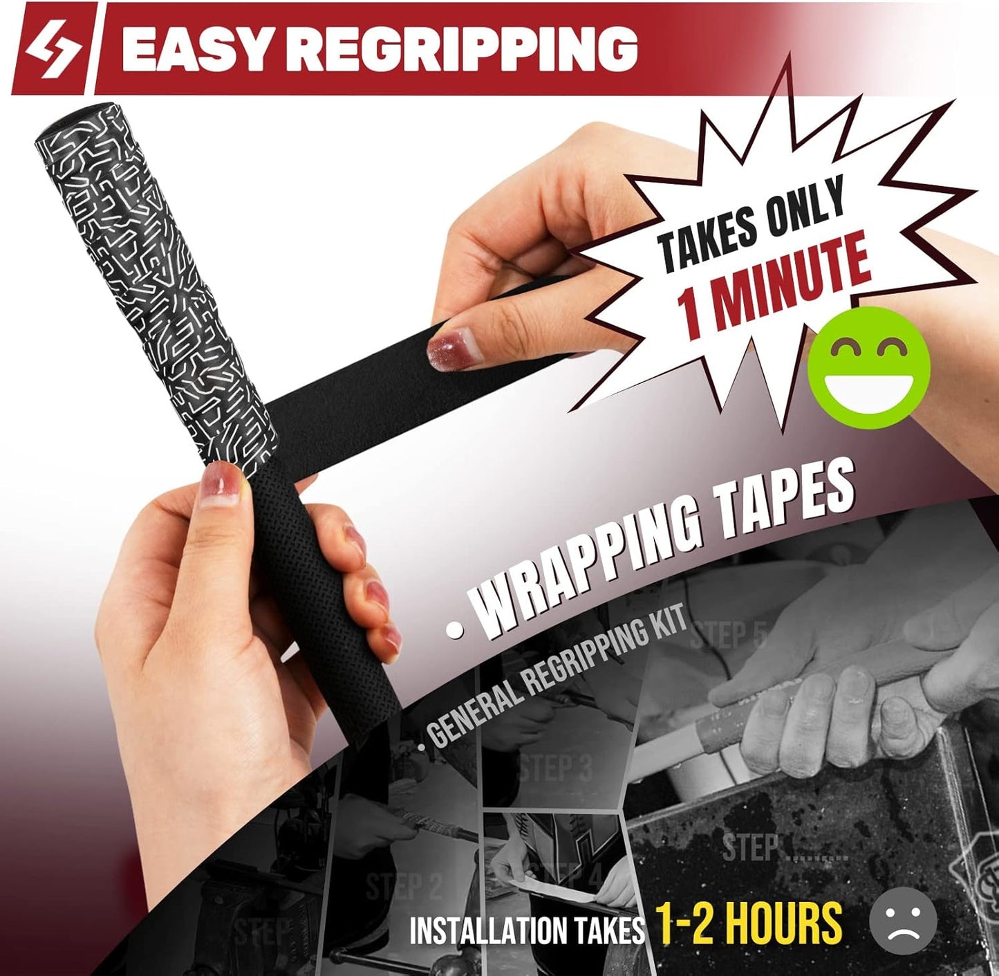 SAPLIZE Golf Grip Wrapping Tapes, 3 Or 15 Pack Tacky PU Overgrip Tapes, New Regripping Solution for Golf Club Grips