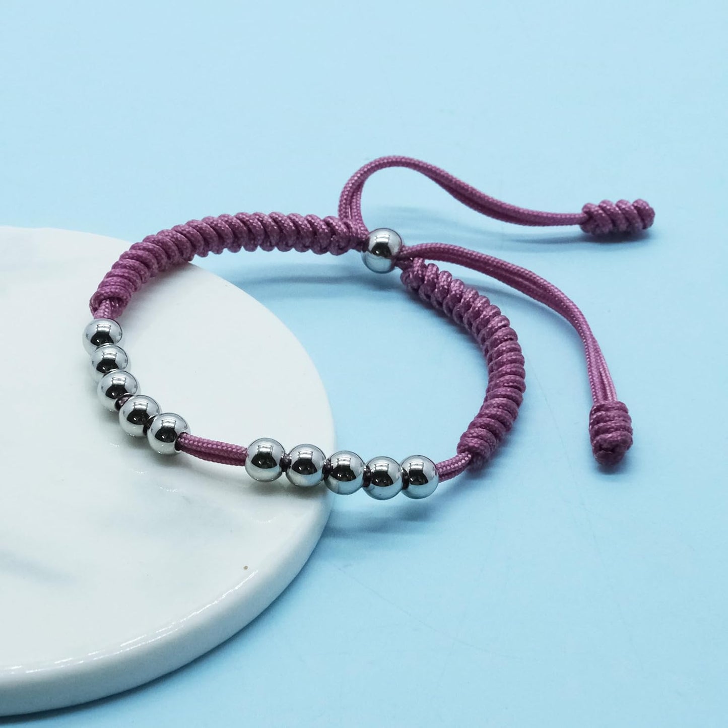 LAMIBEE Premium Golf Stainless Steel 10 Bead Score Counter Bracelet, Golf Stroke Count Bracelet, Resizable Easy Adjust Golf Round Scoring Tracker, Durable Stylish Golf Accessory