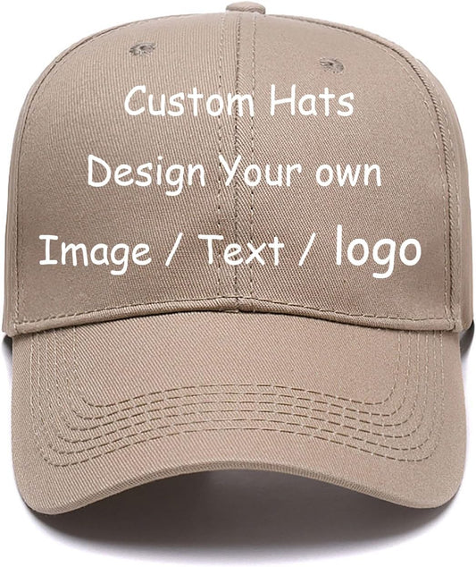 Custom Hats Design Your Own Logo Adjustable Baseball Caps for Running Workouts Personalized Dad Hats Fashion Sports Cap