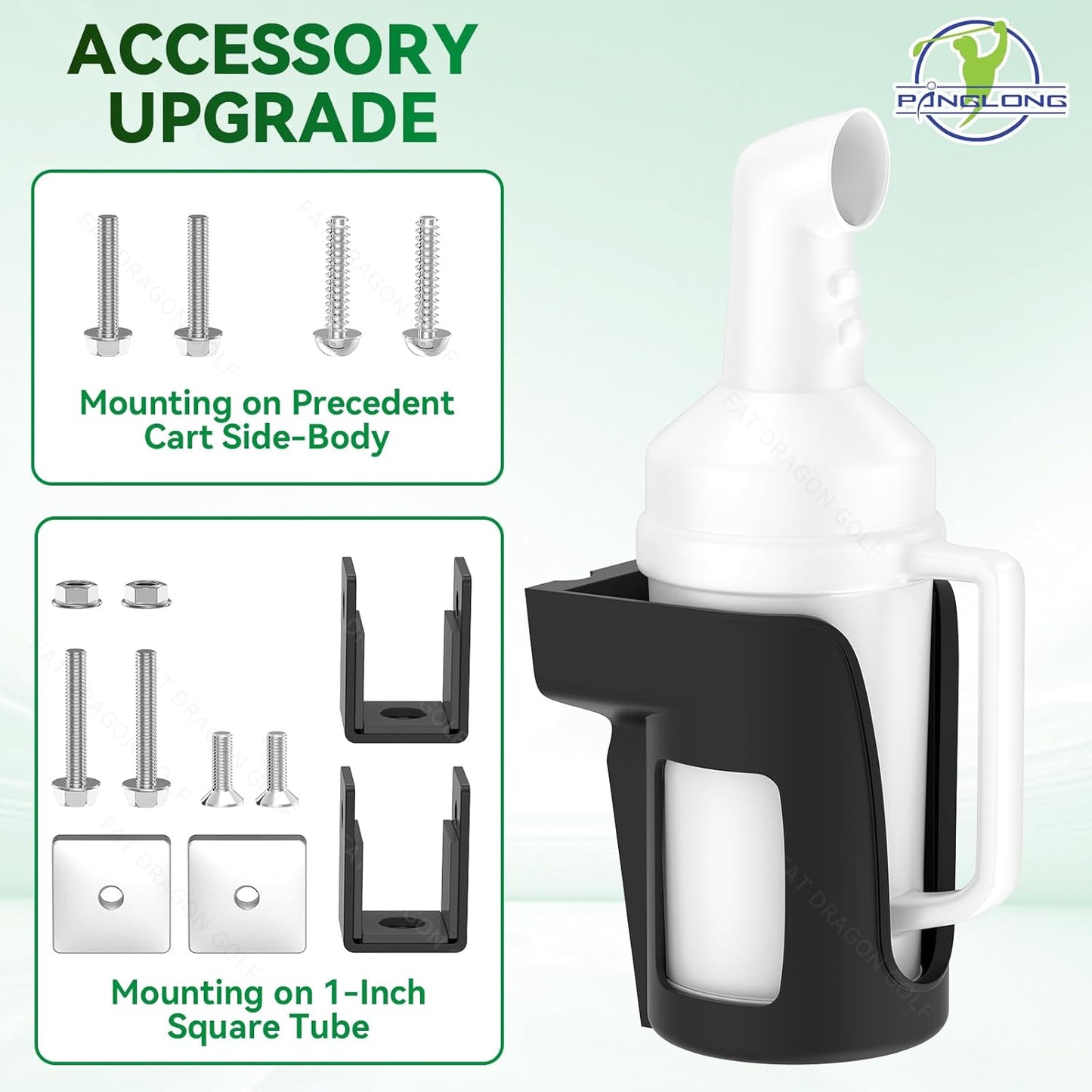 Panglong Club Car Precedent Single Sand Bottle with Handle, Multiple Mounting Locations/Installation Options, 35oz Divot Filler Sand Bottle,Suitable for Club Car Precedent Golf Cart