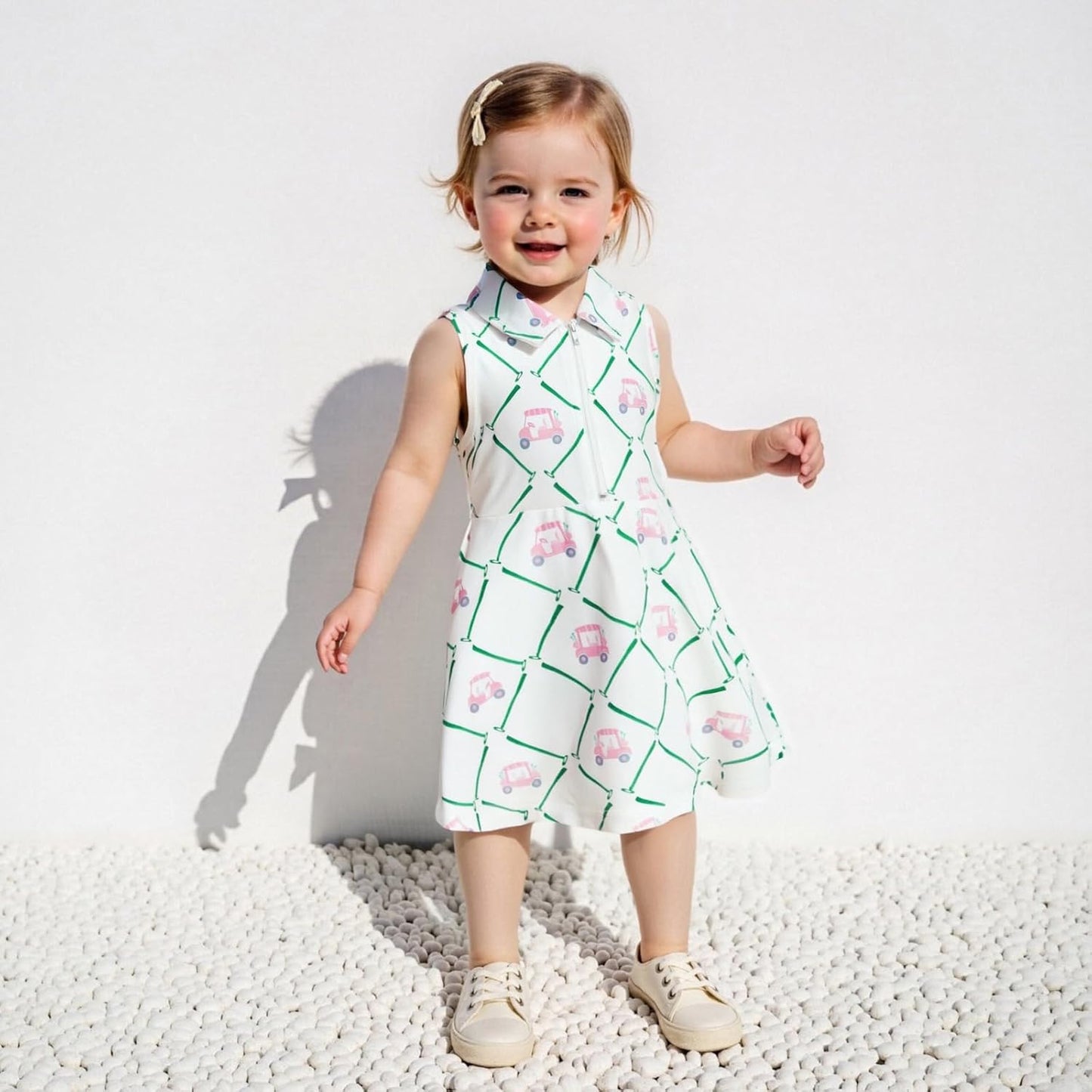 Little Girls Mardi Gras Outfit Toddler Sleeveless A Line Sun Dress Kids Zipper Party Dresses Spring Summer Clothes