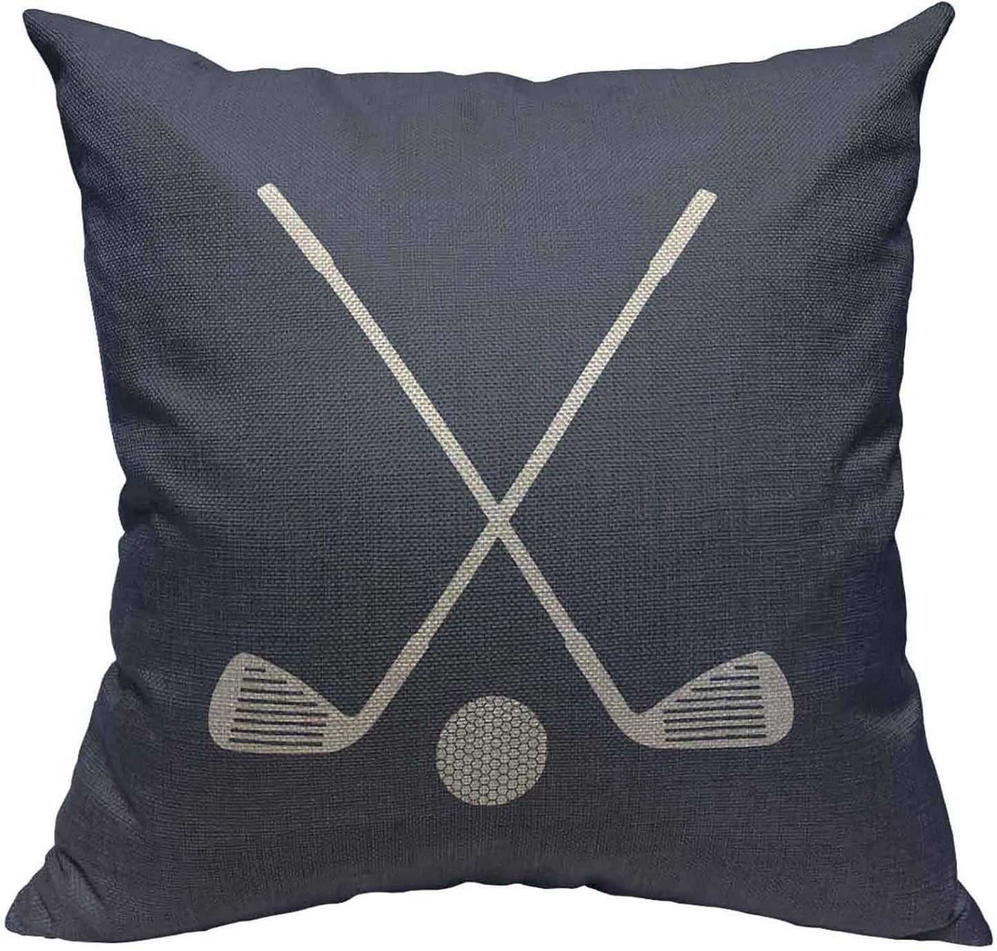 Throw Pillow Covers Boys Golf Sports in Navy Blue and Room Cotton Linen Decorative Square Pillowcases Cushion Cover 18 X 18 Inch