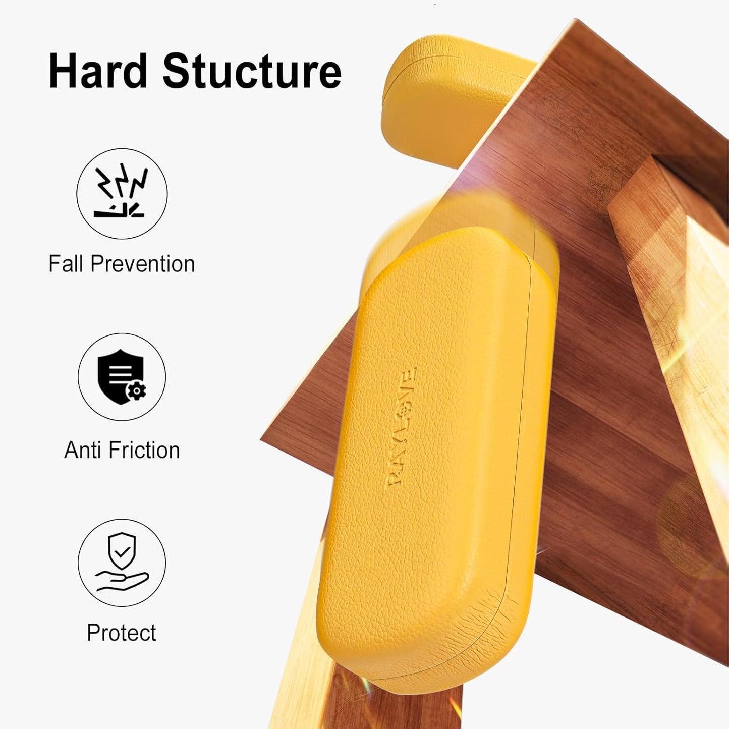 RayLove Glasses Case Hard Shell Eyeglass Case with Cleaning Cloth, PU Leather Protective Eye Glass Cases Fits Most Sunglasses