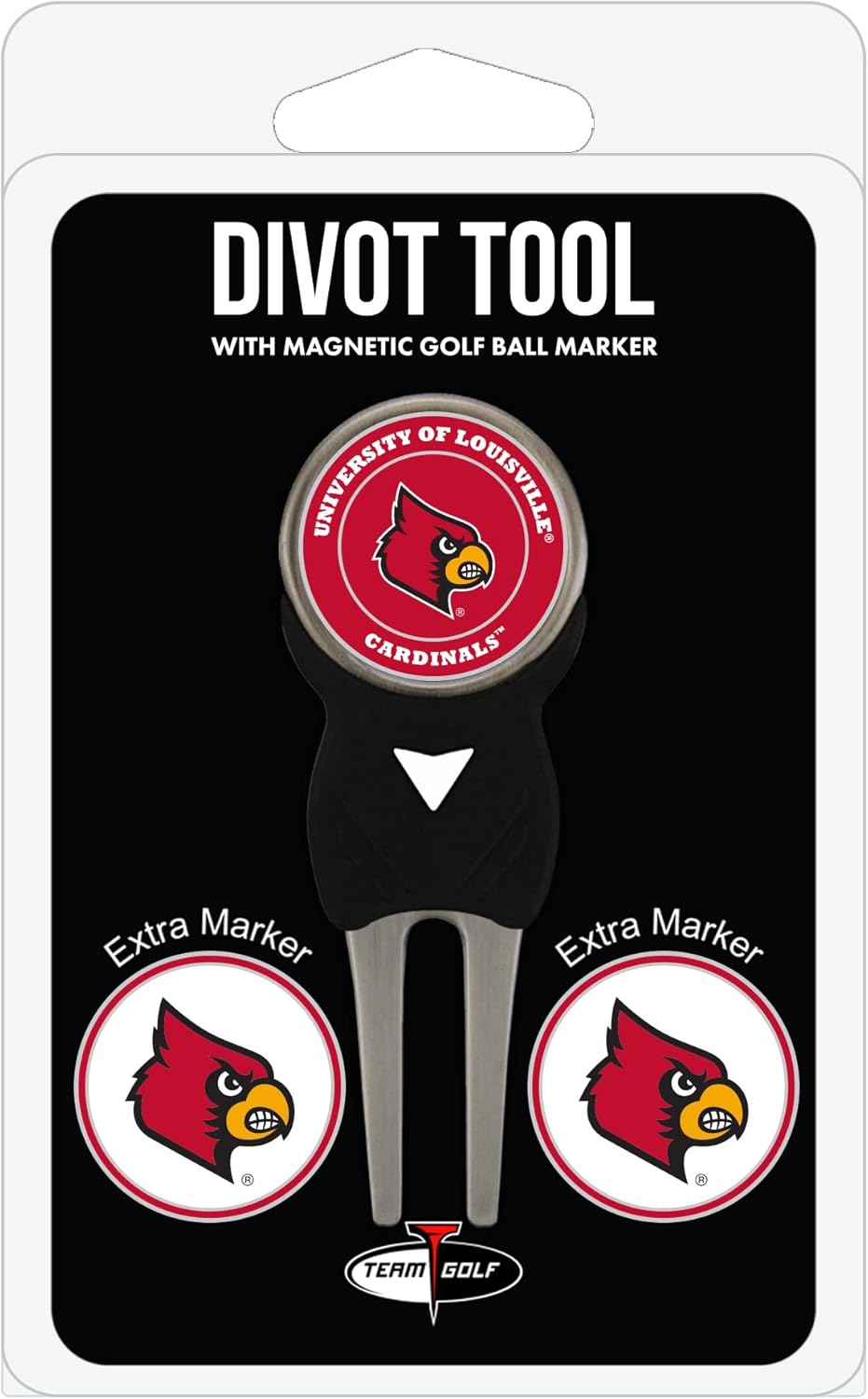 Team Golf NCAA Divot Tool with 3 Golf Ball Markers Pack, Markers are Removable Magnetic Double-Sided Enamel