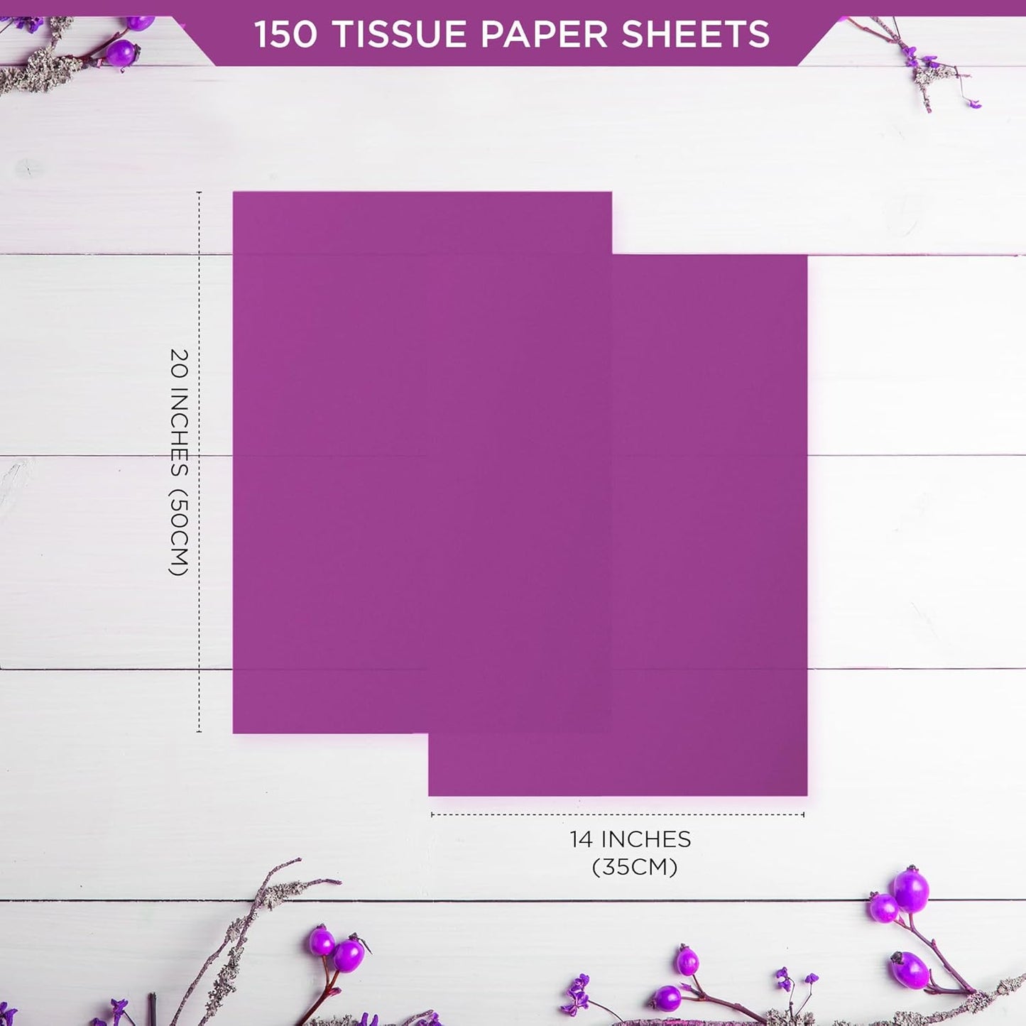 SANZIX 150 Sheets Purple Tissue Paper for Gift Bags Bulk 14x20 Inch - Purple Christmas Wrapping Paper for Gifts, Bouquets, Wedding, DIY, Holiday Décor - Purple Wrapping Paper Christmas Decorations