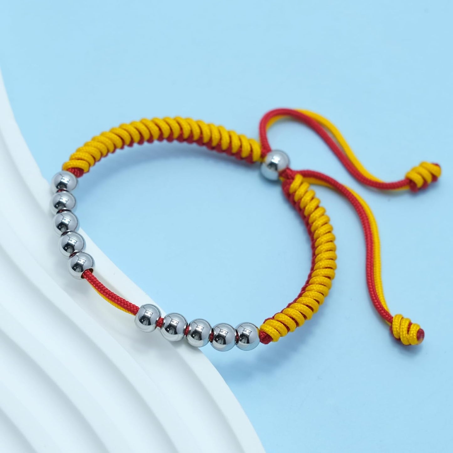 LAMIBEE Golf Stainless Steel 10 Bead Score Counter Bracelet, Golf Stroke Count Bracelet, Resizable Easy to Adjust Golf Round Scoring Tracker, Durable Stylish Golf Accessory