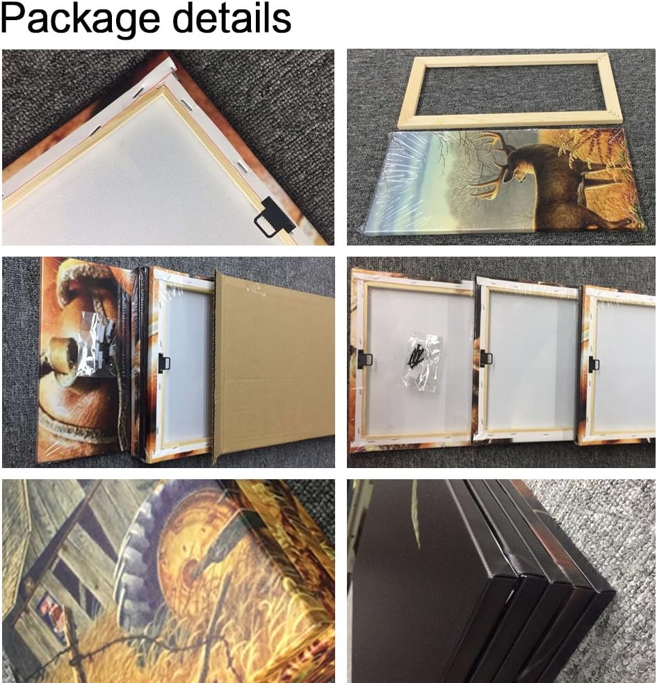 Nature Landscape Canvas Wall Art Cascata Golf Course Scenery Artwork Wall Art Canvas Print USA Themed Home Decor Pictures 5 Panel for Living Room Bedroom Painting Poster Framed Ready to Hang-60"Wx32"H