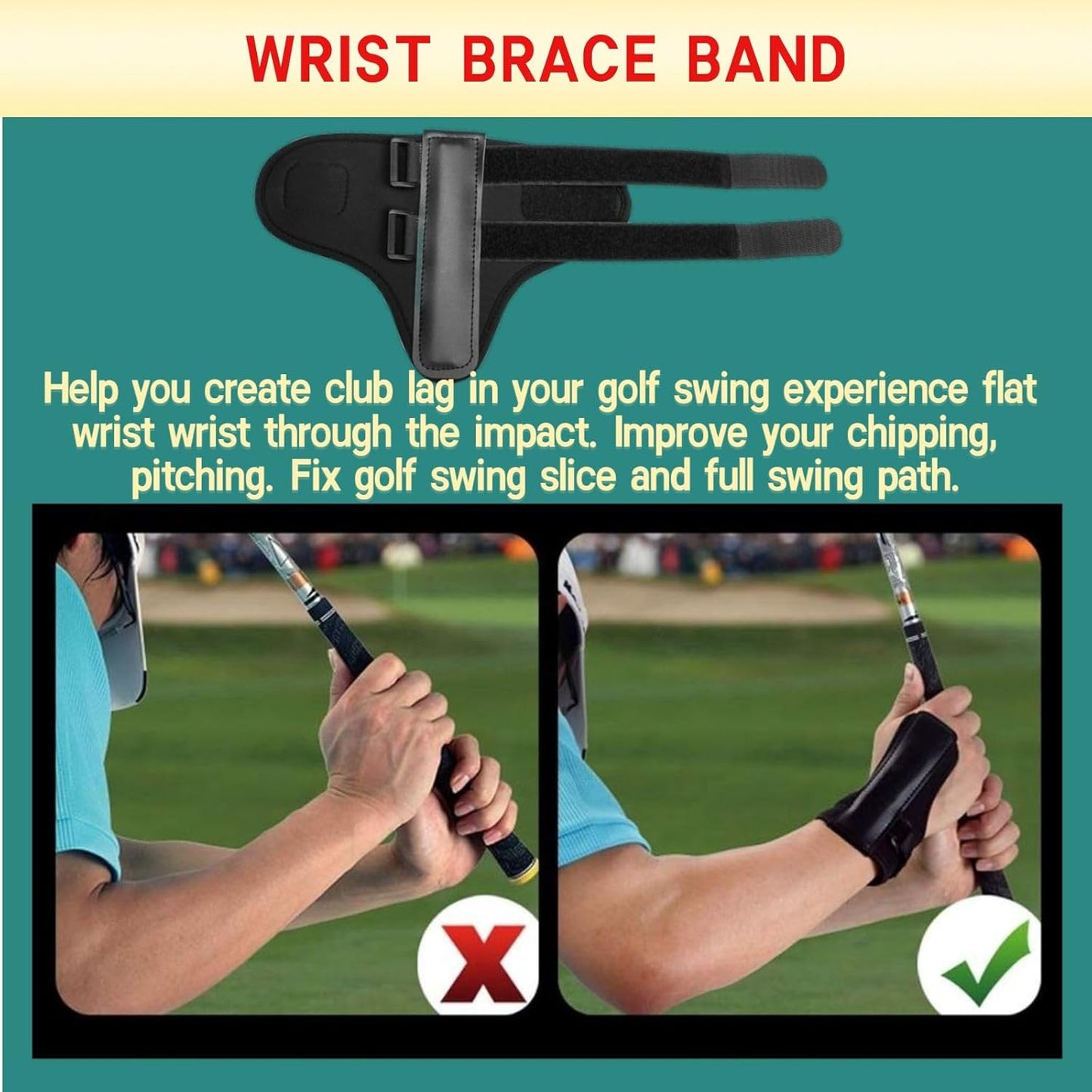 MUSKULO MONSTRO Golf Swing Trainer Aids Set, Golf Posture Correction Tools, 6 PCS-Arm Band, Elbow Correction, Wrist Hinge Trainer, Wrist Brace Band, Leg Rod Corrector, with a Strap Carrying Bag