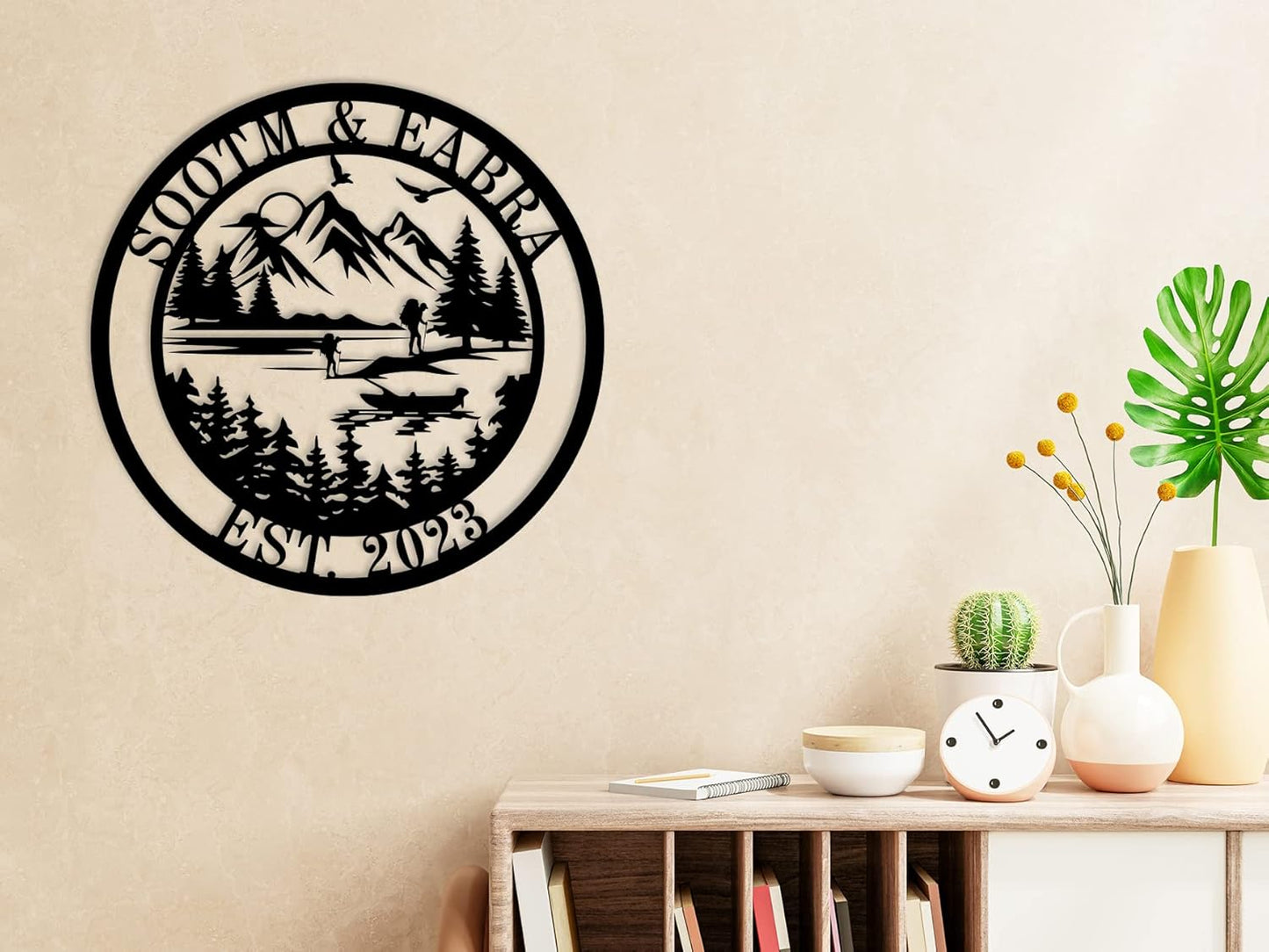 Personalized Fathers Day Gift Personalized Fishing Metal Sign Custom Cabin Sign Custom Cottage Sign