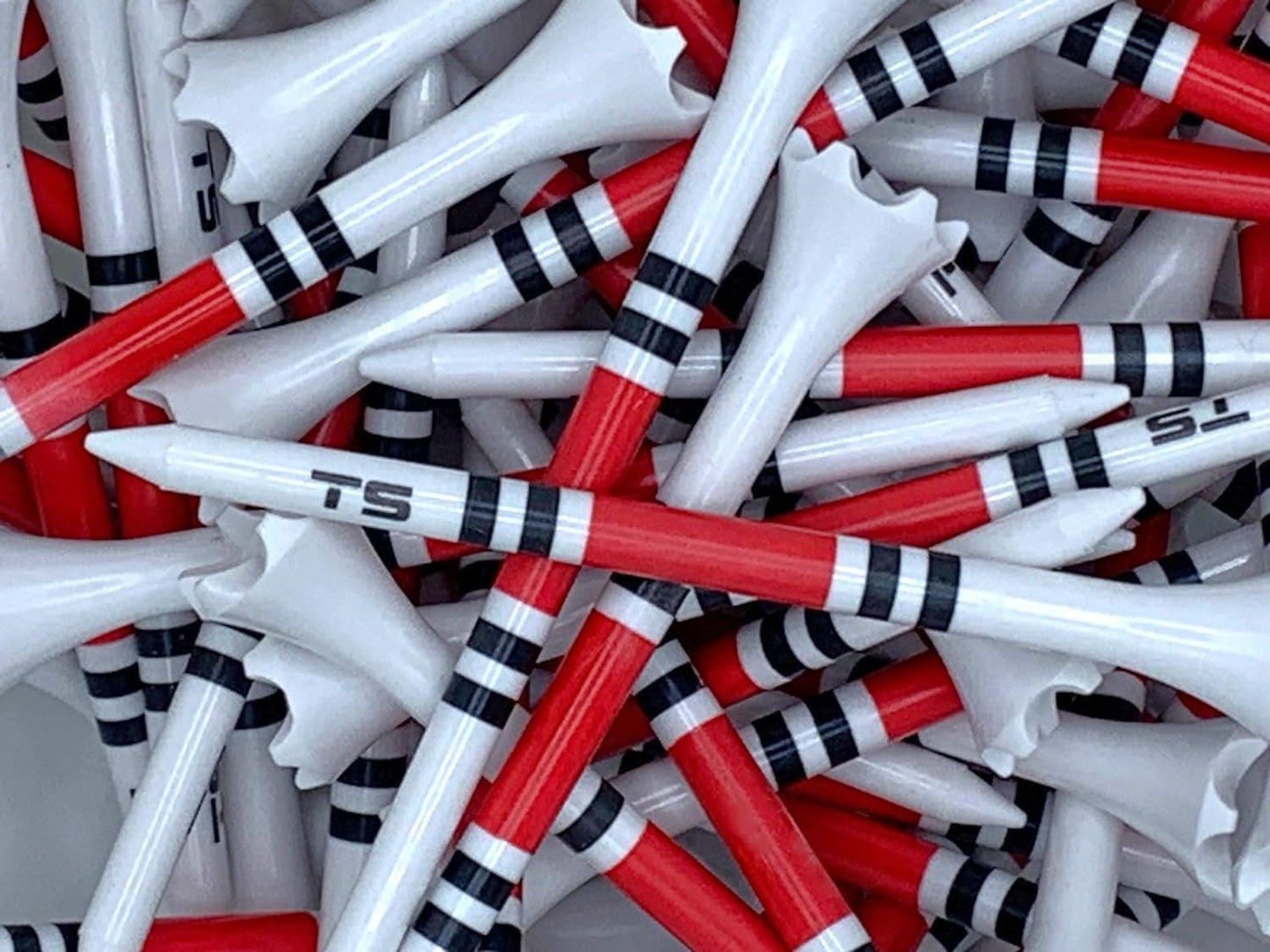TRUESTRIKE Premium USA Golf Tees – 3¼" or 2¾" Durable Plastic Performance Tees (100 Pack) – Made in USA – Bulk Value Pack