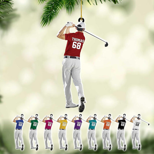 Personalized Golf Ornaments for Christmas Tree 2025 Custom Golf Christmas Ornament Golfing Bag Ornament Sports Golf Cart Ornaments Gift for Golfer Bag Golfing Lovers Hanging Decoration (G25)