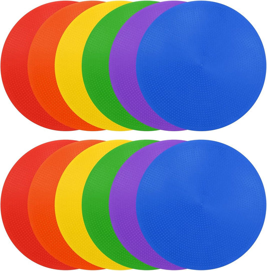 PATIKIL Spot Markers, Non-Slip Floor Dots Agility Markers Flat Field Cone Poly Dot