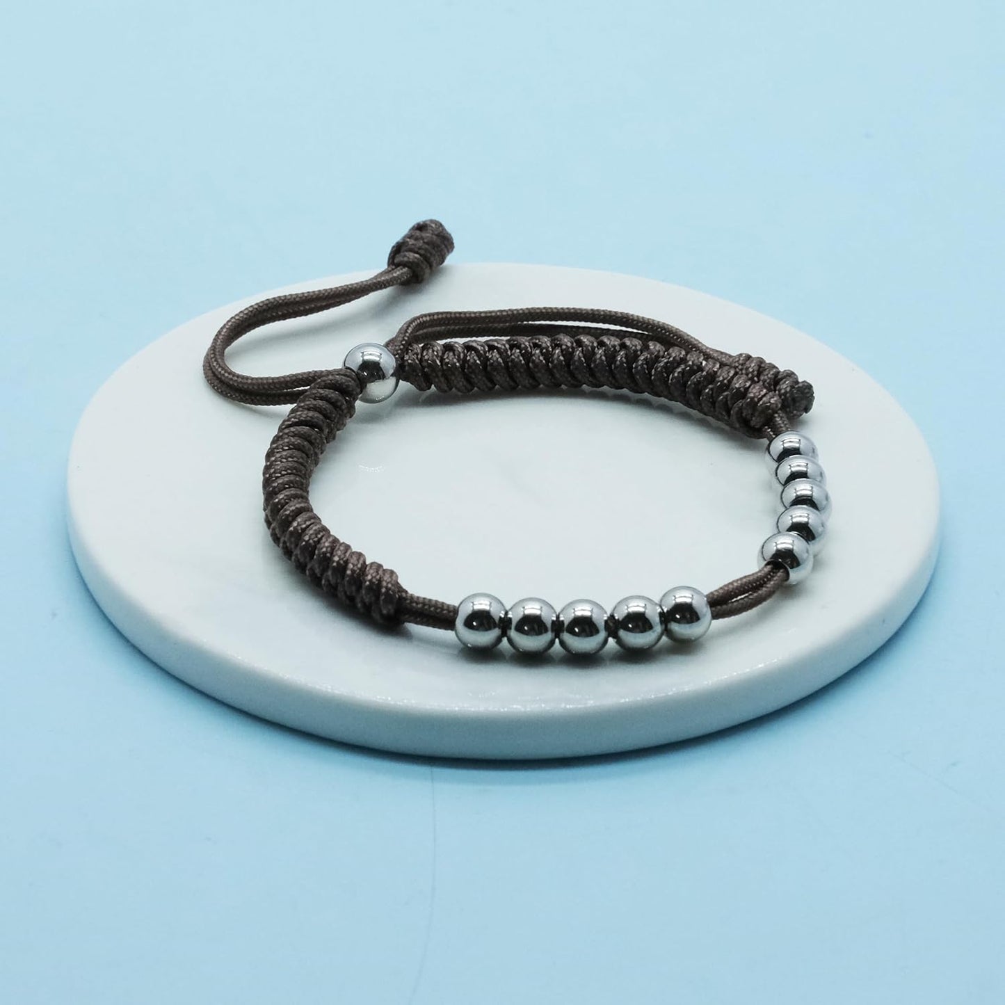 LAMIBEE Premium Golf Stainless Steel 10 Bead Score Counter Bracelet, Golf Stroke Count Bracelet, Resizable Easy Adjust Golf Round Scoring Tracker, Durable Stylish Golf Accessory