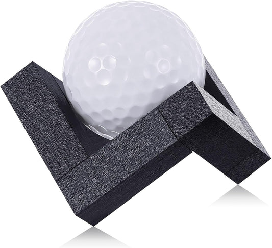 1 Pack Golf Ball Display Stand 1.97 Inch Wooden Golfballs Display Case Black Baseball Rack Holder for Souvenir Collections Tabletop Decor Men Golf Enthusiasts