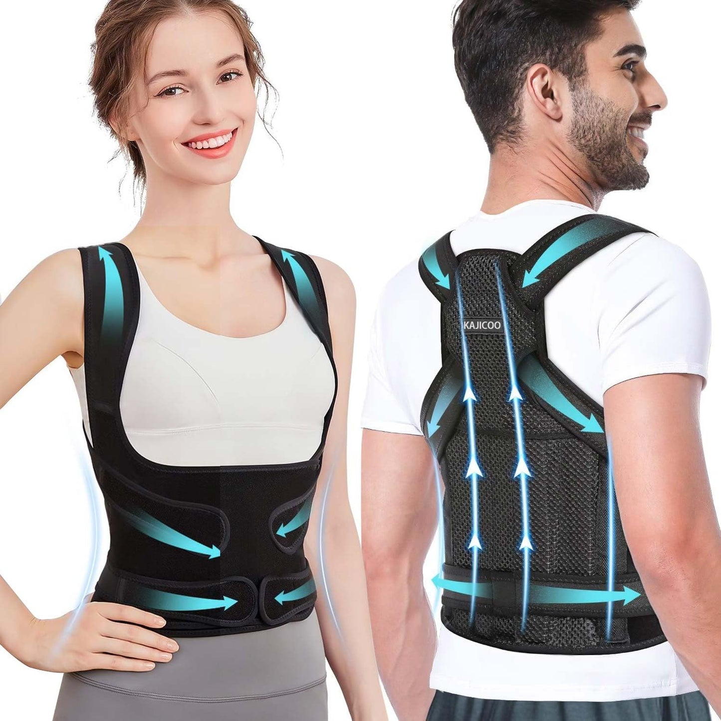 Posture Corrector for Women & Men, Back Brace Adjustable Full Back Support - Shoulder Straightener for Upper & Lower Back Pain Relief, Scoliosis, Hunchback, Hump, Thoracic Spine Correc (Large)