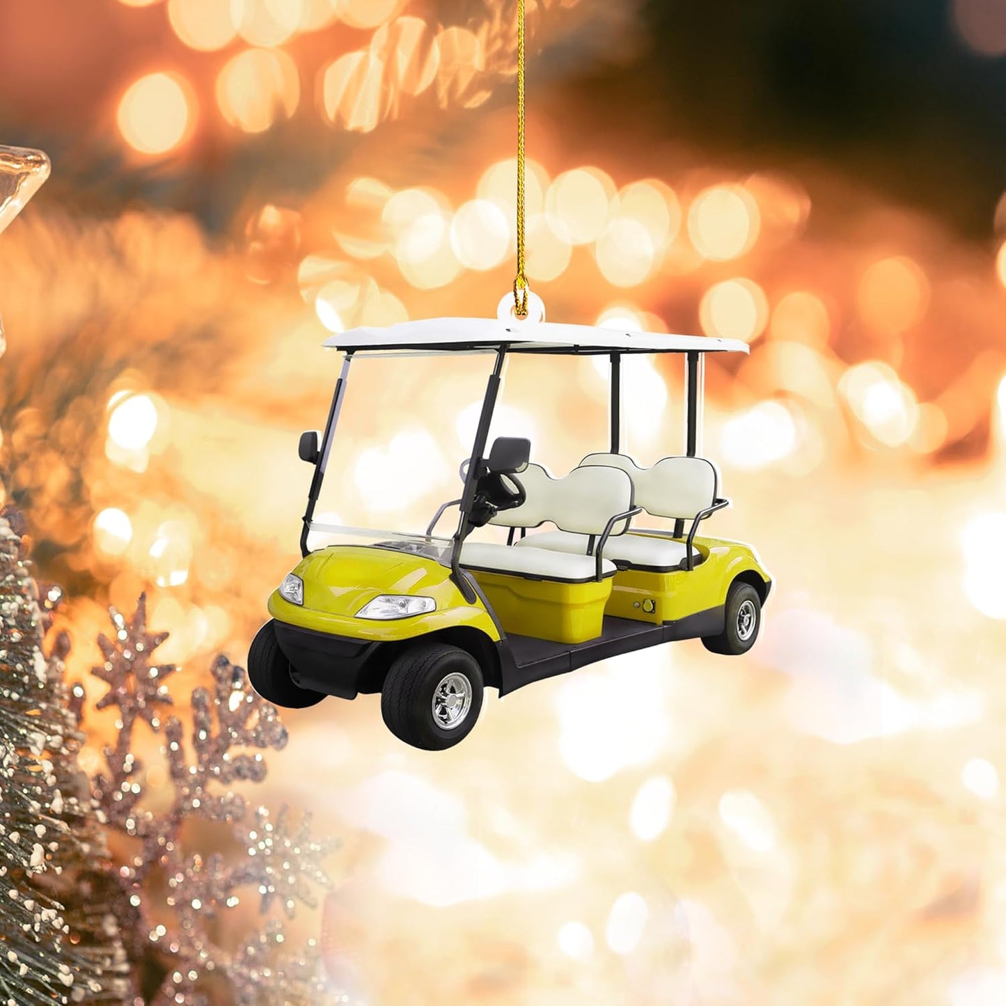 Personalized Golf Ornaments for Christmas Tree 2025 Custom Golf Christmas Ornament Golfing Bag Ornament Sports Golf Cart Ornaments Gift for Golfer Bag Golfing Lovers Hanging Decoration (G19)