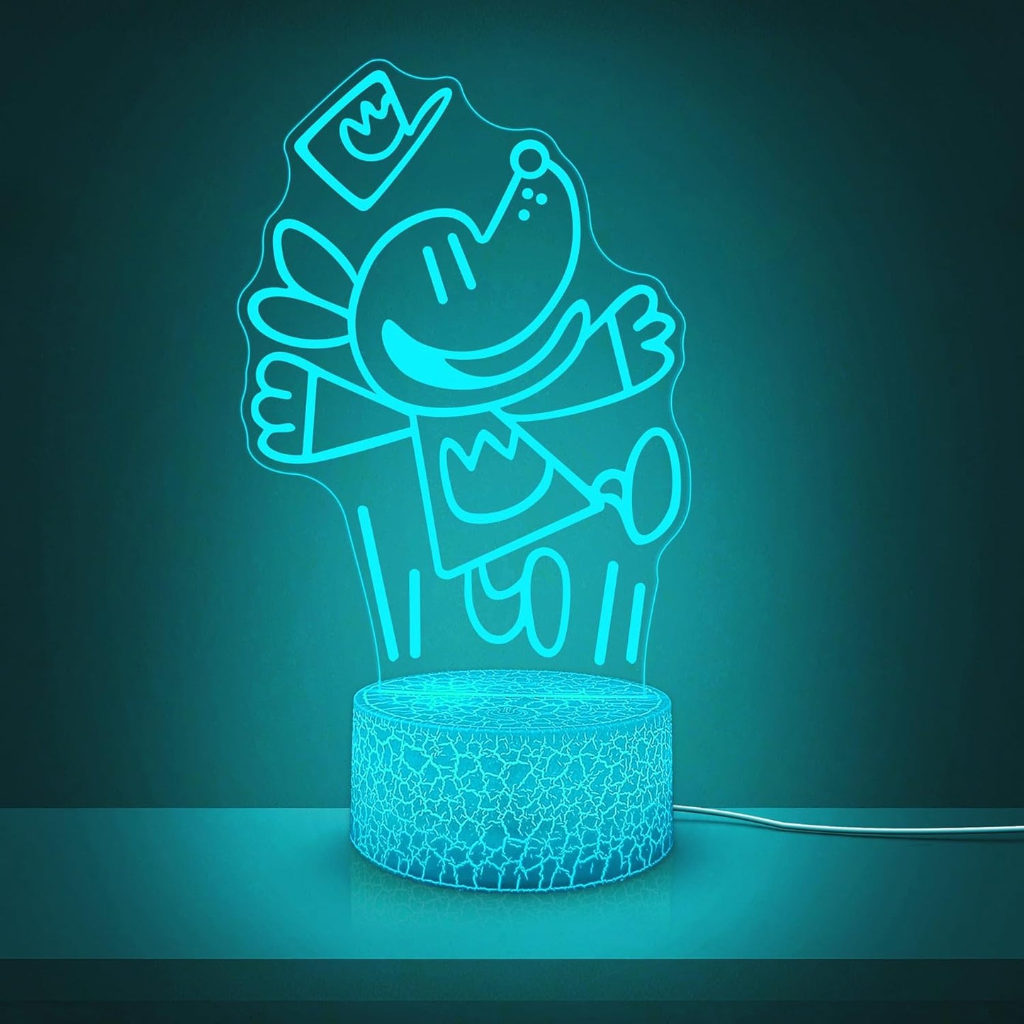 Officially Licensed Dog Man Night Light - Dog Man LED Glow Light with Removable 7 Colors Base, Kids Bedroom Decor Lamp, Night Light for Kids, Christmas Birthday Gifts for Boys & Girls