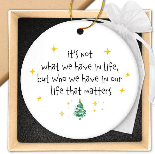 HEXMOZ Friendship Ornament - Best Friend Christmas Ornament - Friendship Gifts for Women, Best Friend, Bestie, BFF, Soul Sister Keepsake - 2025 Christmas Ceramic Decoration