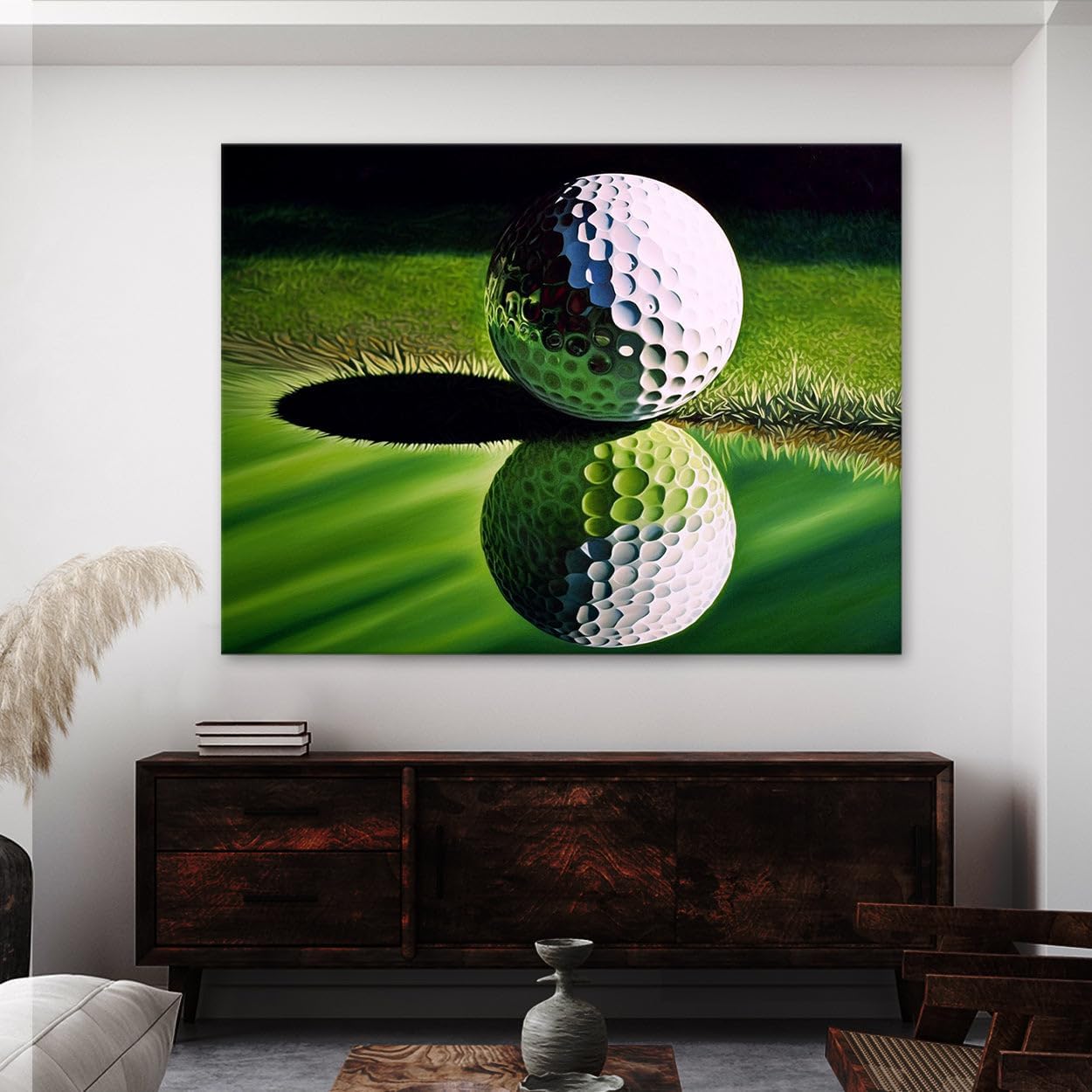 Sense Canvas Golf Ball Green 2 Canvas Art - Home Decor Wall Art Print Poster Painting Medium 24x18 / 0.75"